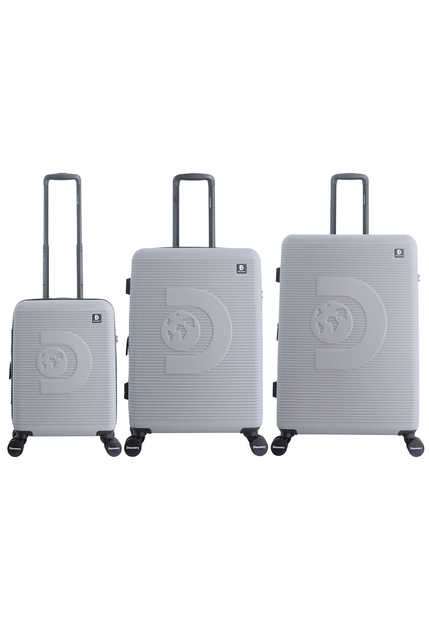 Discovery - Eclipse | Hartschalenkoffer-Set / Trolley-Set / Reisekoffer-Set - S/M/L - Grau