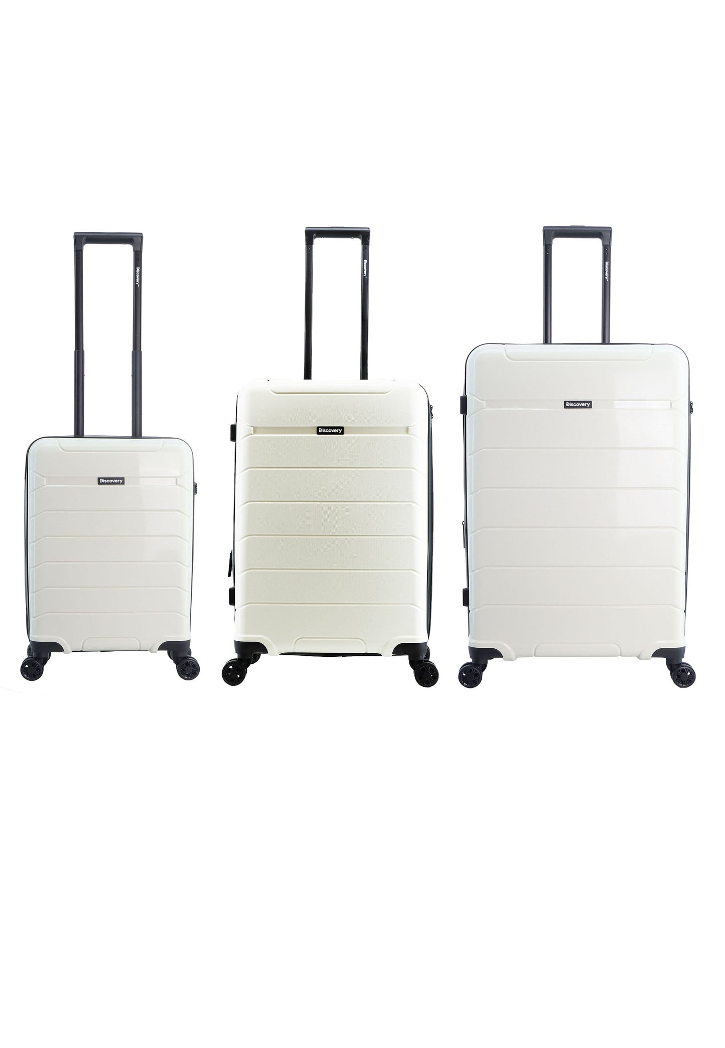 Discovery - Skyward | 3-teiliges Hartschalenkoffer-Set / Trolley-Set / Reisekoffer-Set - Weiß