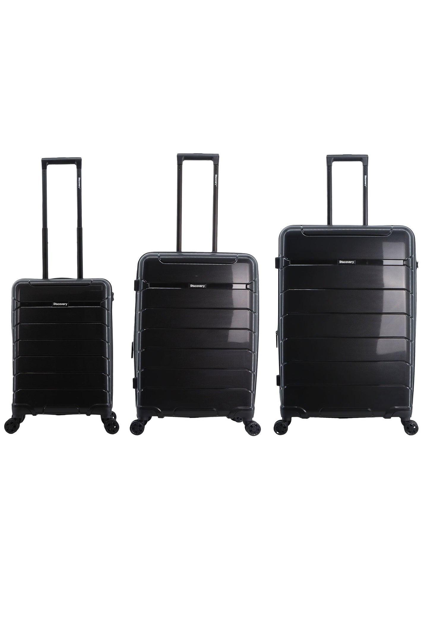 Discovery - Skyward | 3-teiliges Hartschalenkoffer-Set / Trolley-Set / Reisekoffer-Set - Schwarz