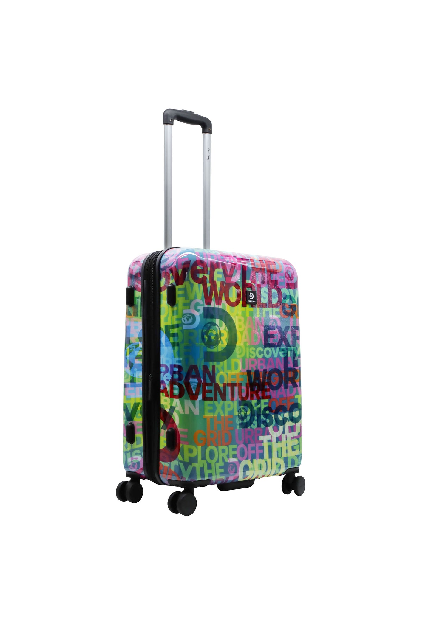 Discovery - Explore The World | Hartschalenkoffer / Trolley / Reisekoffer mit Druck - 67 cm - M