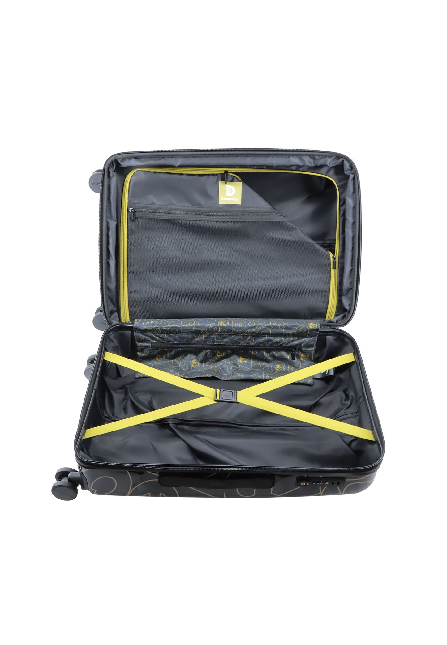 Discovery - Gold | Hartschalenkoffer / Trolley / Reisekoffer mit Druck - 67 cm - M