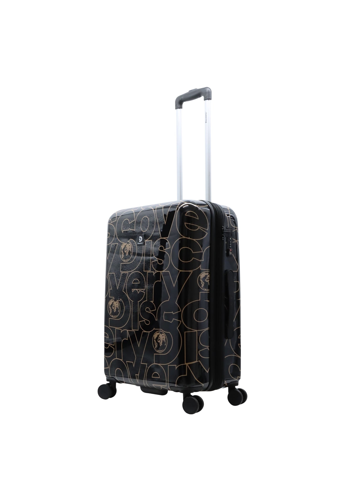 Discovery - Gold | Hartschalenkoffer / Trolley / Reisekoffer mit Druck - 67 cm - M