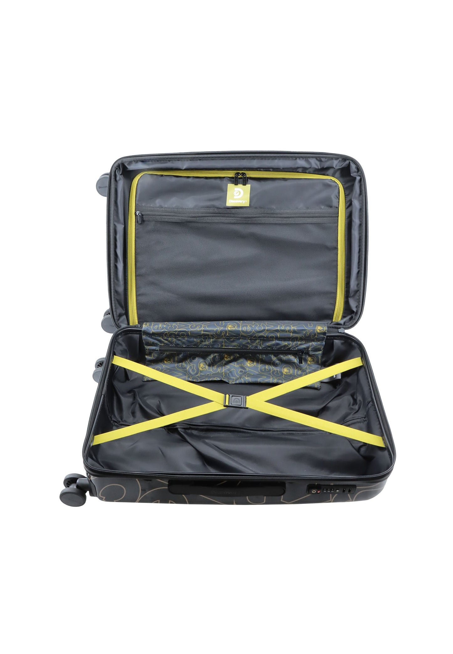 Discovery - Gold | Hartschalenkoffer / Trolley / Reisekoffer mit Druck - 67 cm - M