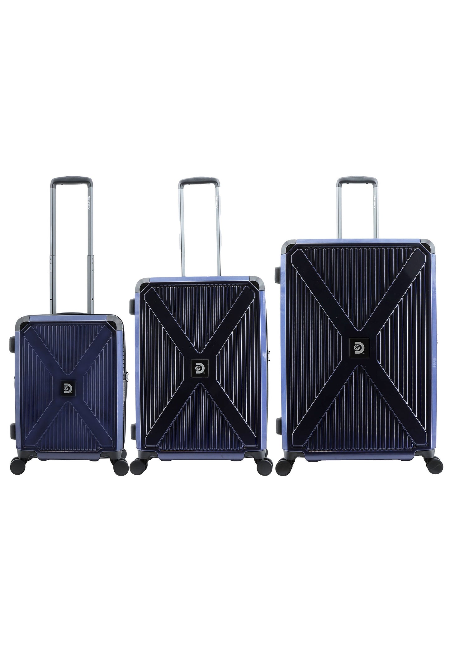 Discovery - Crossroad | Hartschalenkoffer-Set 3-teilig / Trolley-Set / Reisekoffer-Set - (S/M/L) - Blau