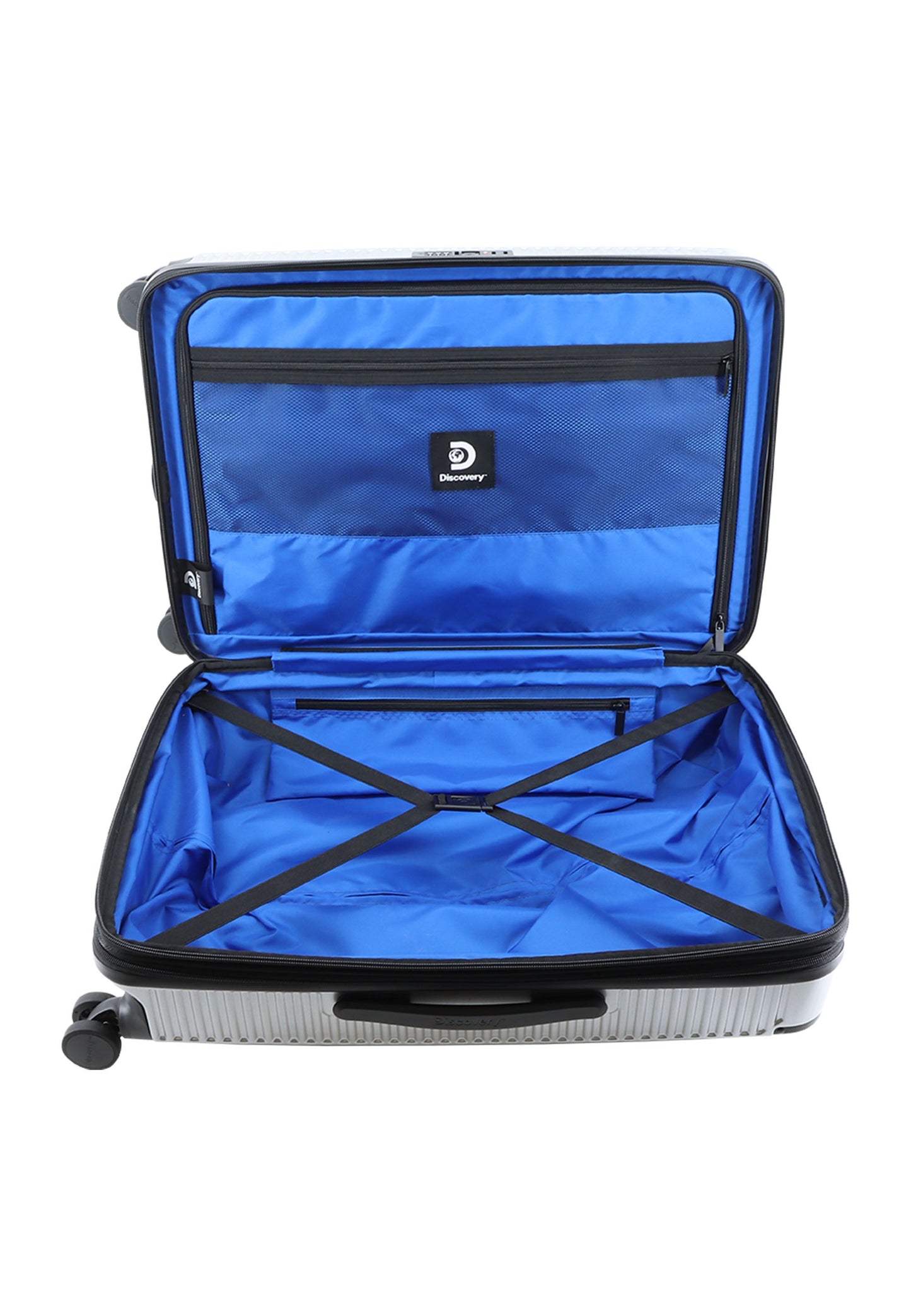 Discovery - Crossroad | Hartschalenkoffer-Set 3-teilig / Trolley-Set / Reisekoffer-Set - (S/M/L) - Silber
