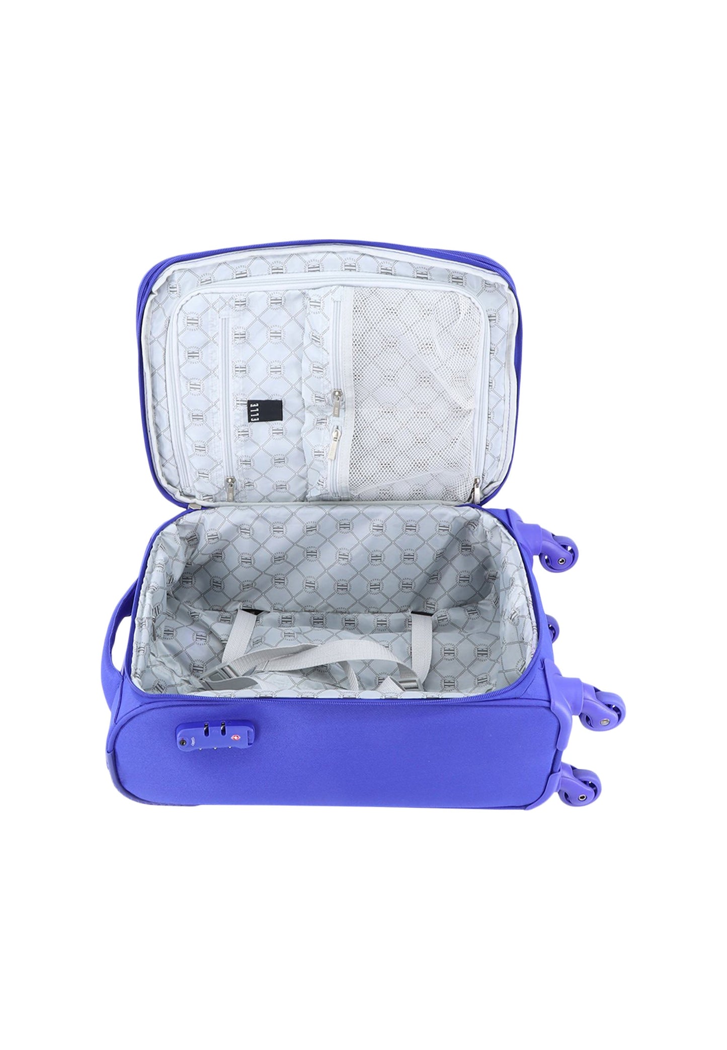 ELLE Mode Handgepäck Weichschalenkoffer / Trolley / Reisekoffer (Small) Blau