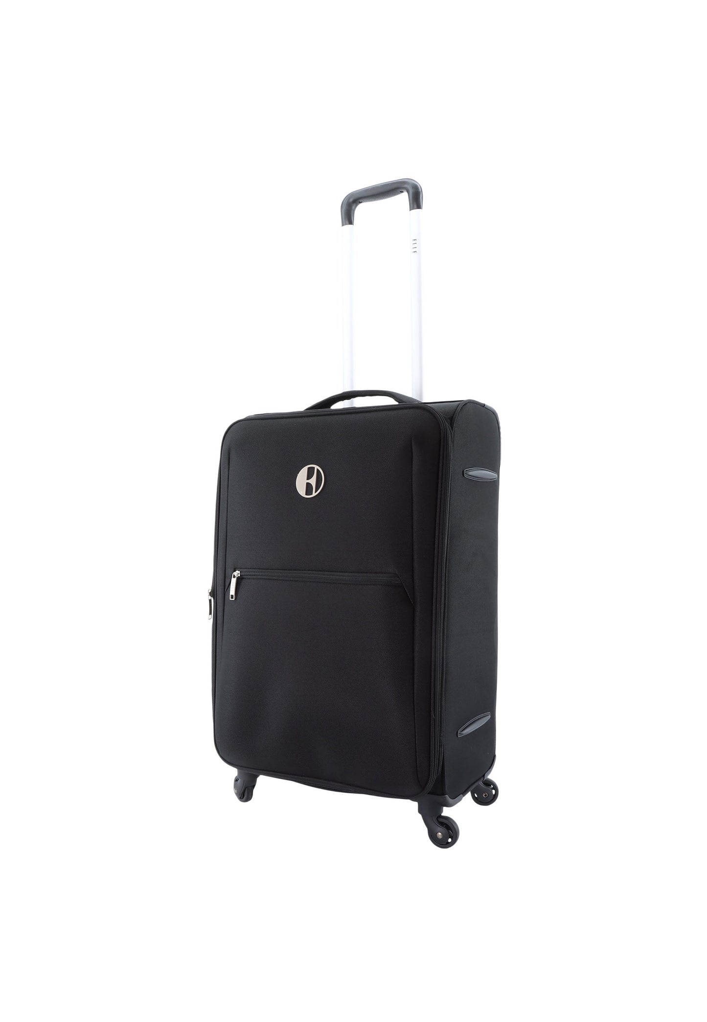 ELLE Mode Weichschalenkoffer / Trolley / Reisekoffer (Medium) Schwarz
