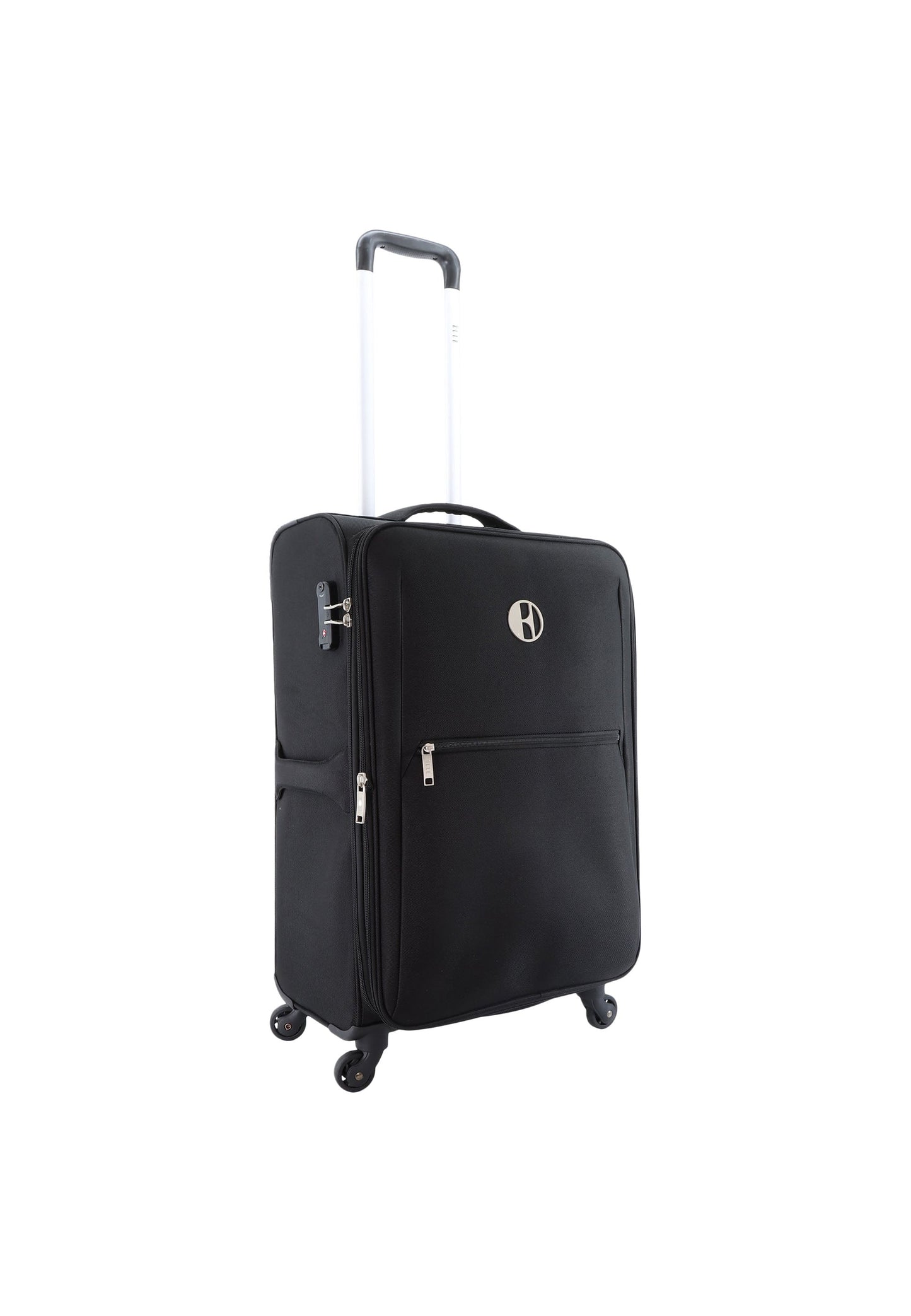 ELLE Mode Weichschalenkoffer / Trolley / Reisekoffer (Medium) Schwarz