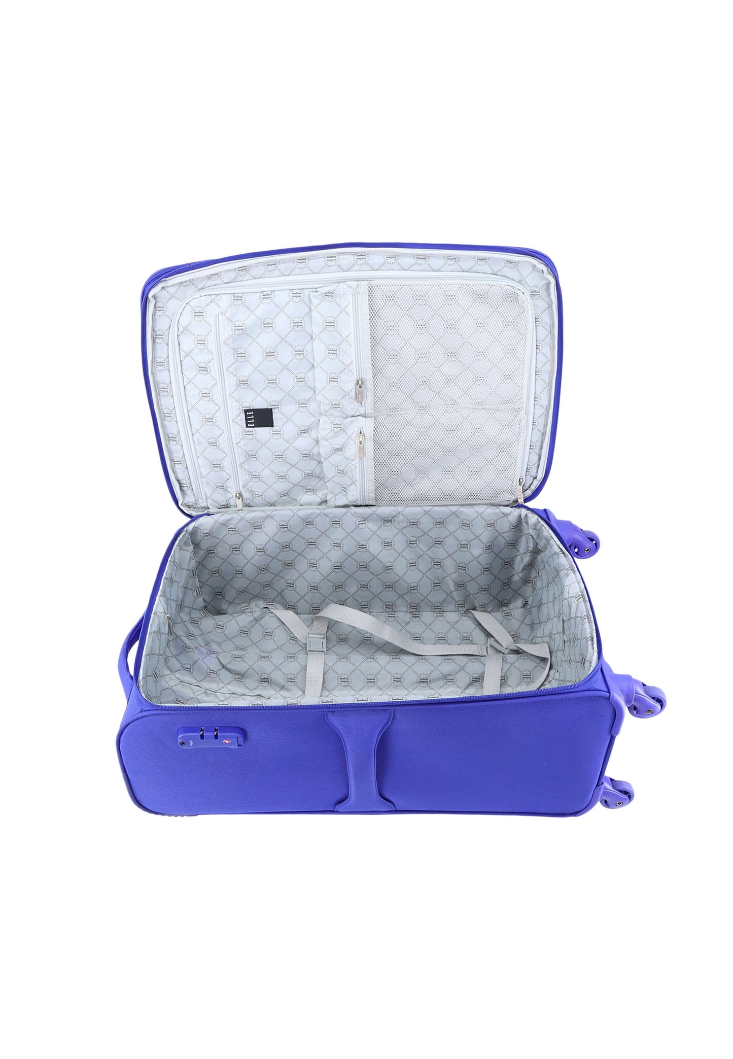 ELLE Mode Weichschalenkoffer / Trolley / Reisekoffer (Medium) Blau