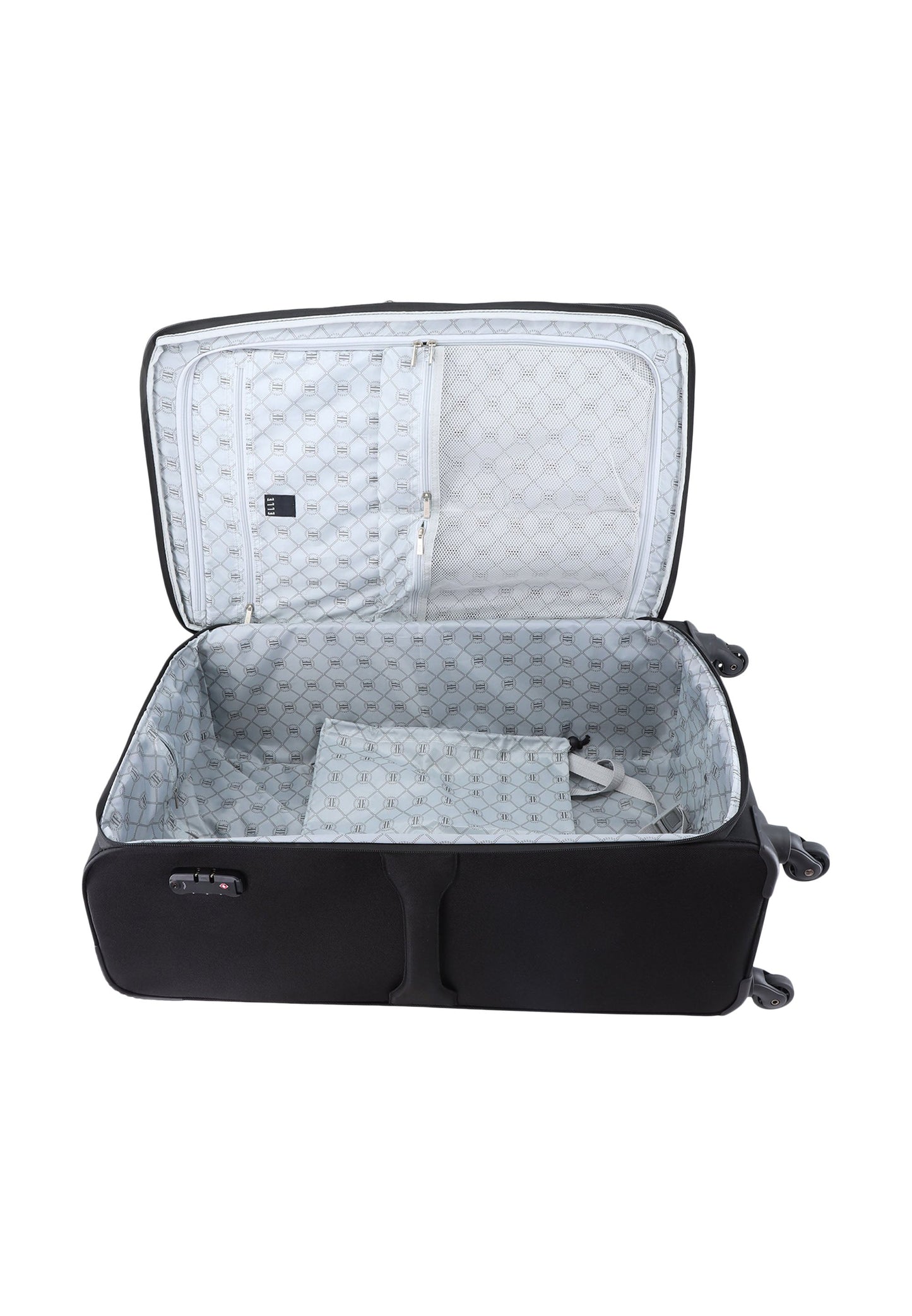 ELLE Mode Weichschalenkoffer / Trolley / Reisekoffer (Large) Schwarz