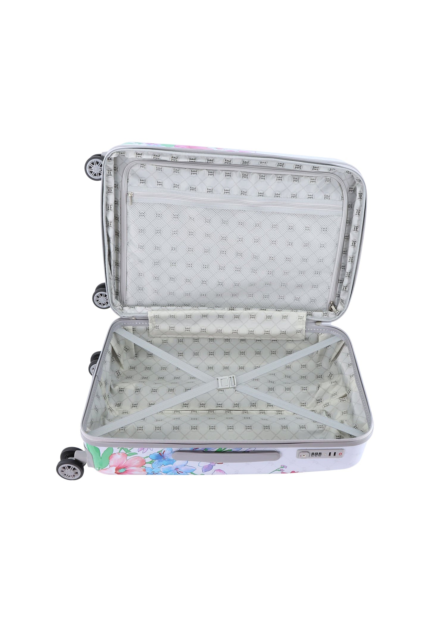 ELLE Bouquet Hartschalenkoffer / Trolley / Reisekoffer (Medium) Weiß