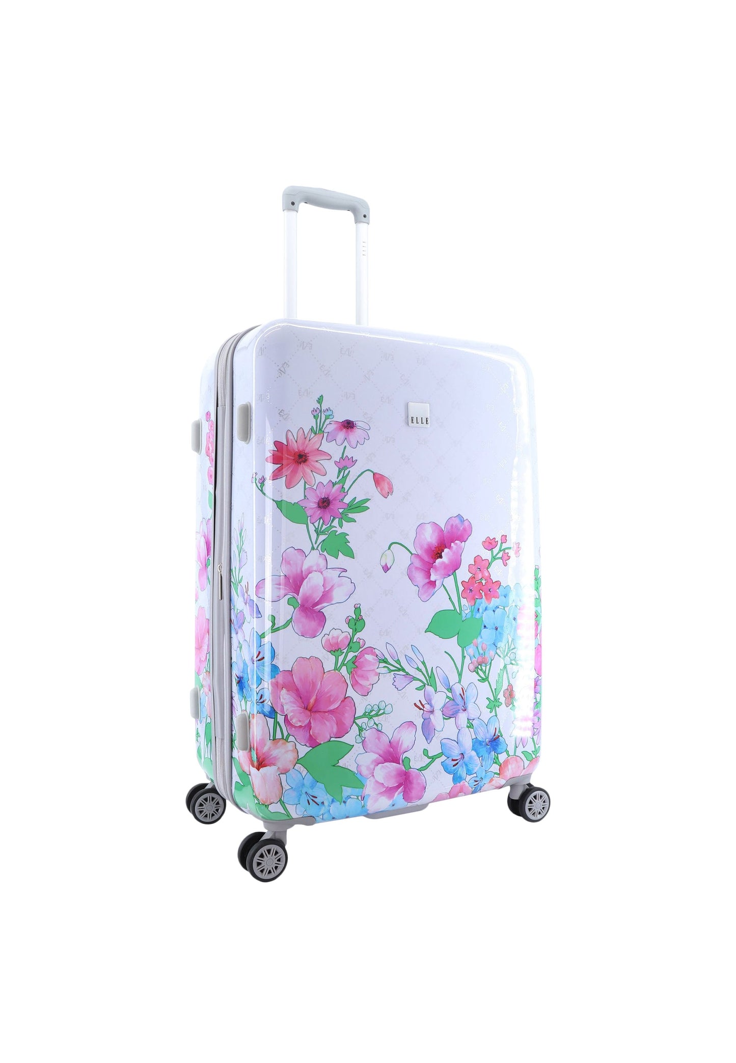 ELLE Bouquet Hartschalen-Kofferset / Trolley-Set / Reisekofferset (S/M/L) Weiß