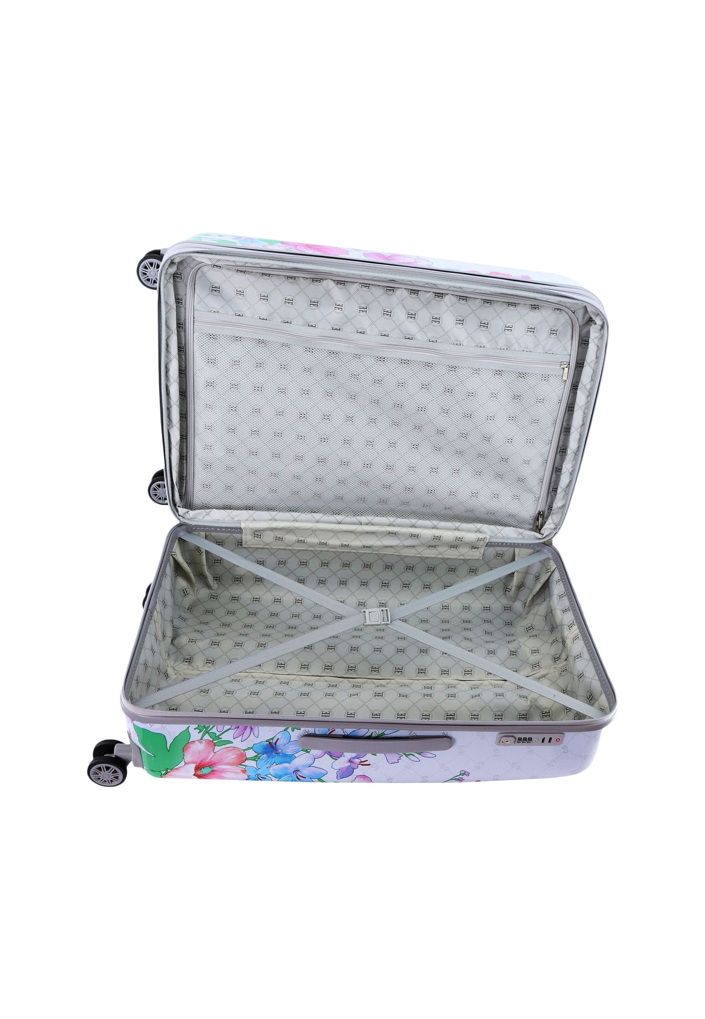 ELLE Bouquet Hartschalen-Kofferset / Trolley-Set / Reisekofferset (S/M/L) Weiß