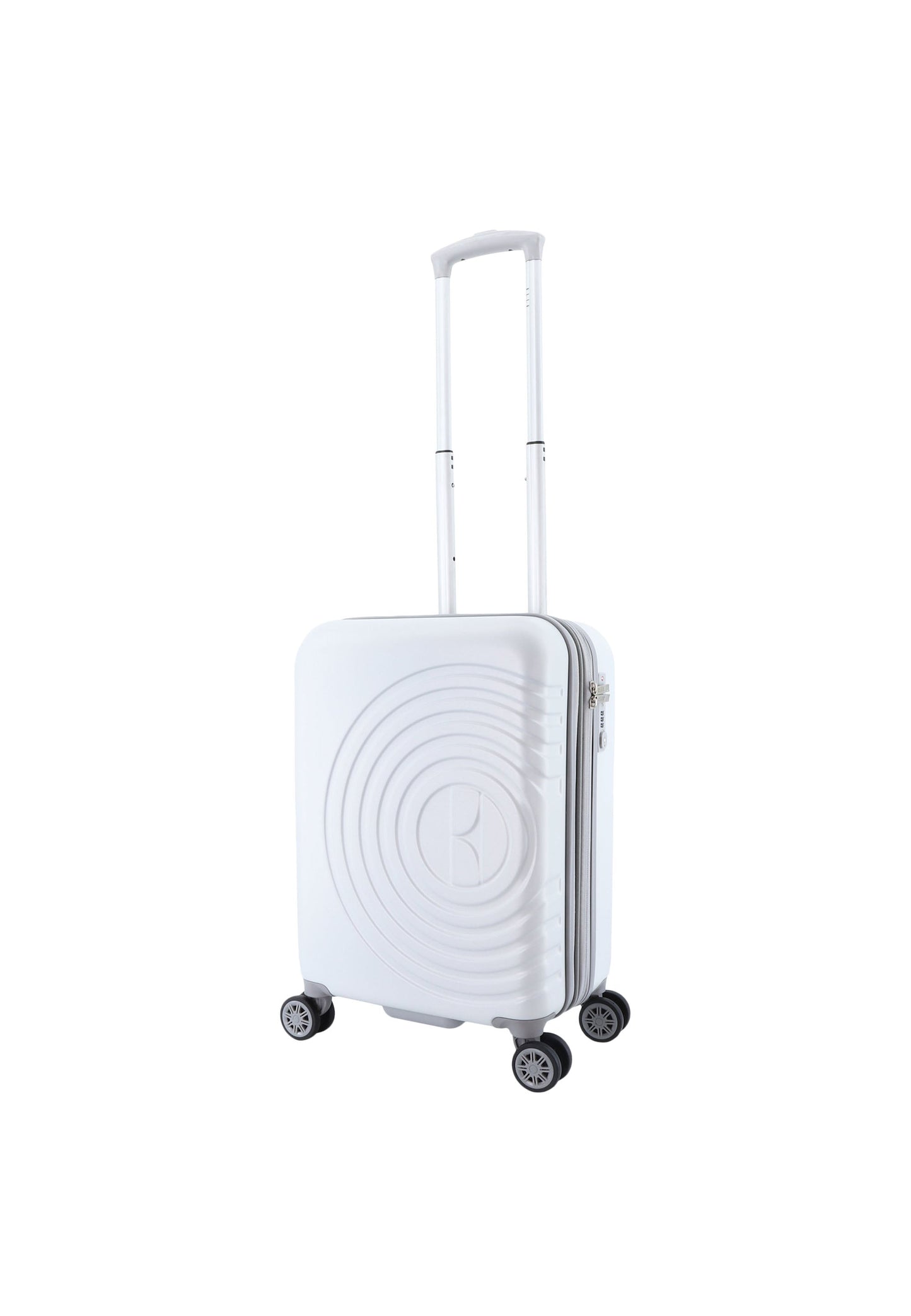 ELLE Debossed Hartschalen-Kofferset / Trolley-Set / Reisekofferset (S/M/L) Weiß