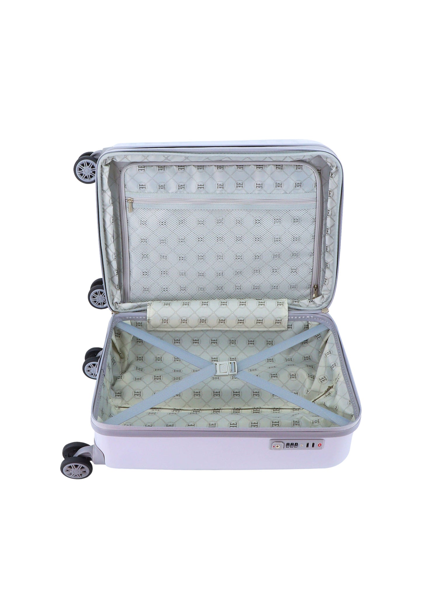 ELLE Debossed Handgepäck Hartschalenkoffer / Trolley / Reisekoffer (Small) Lila