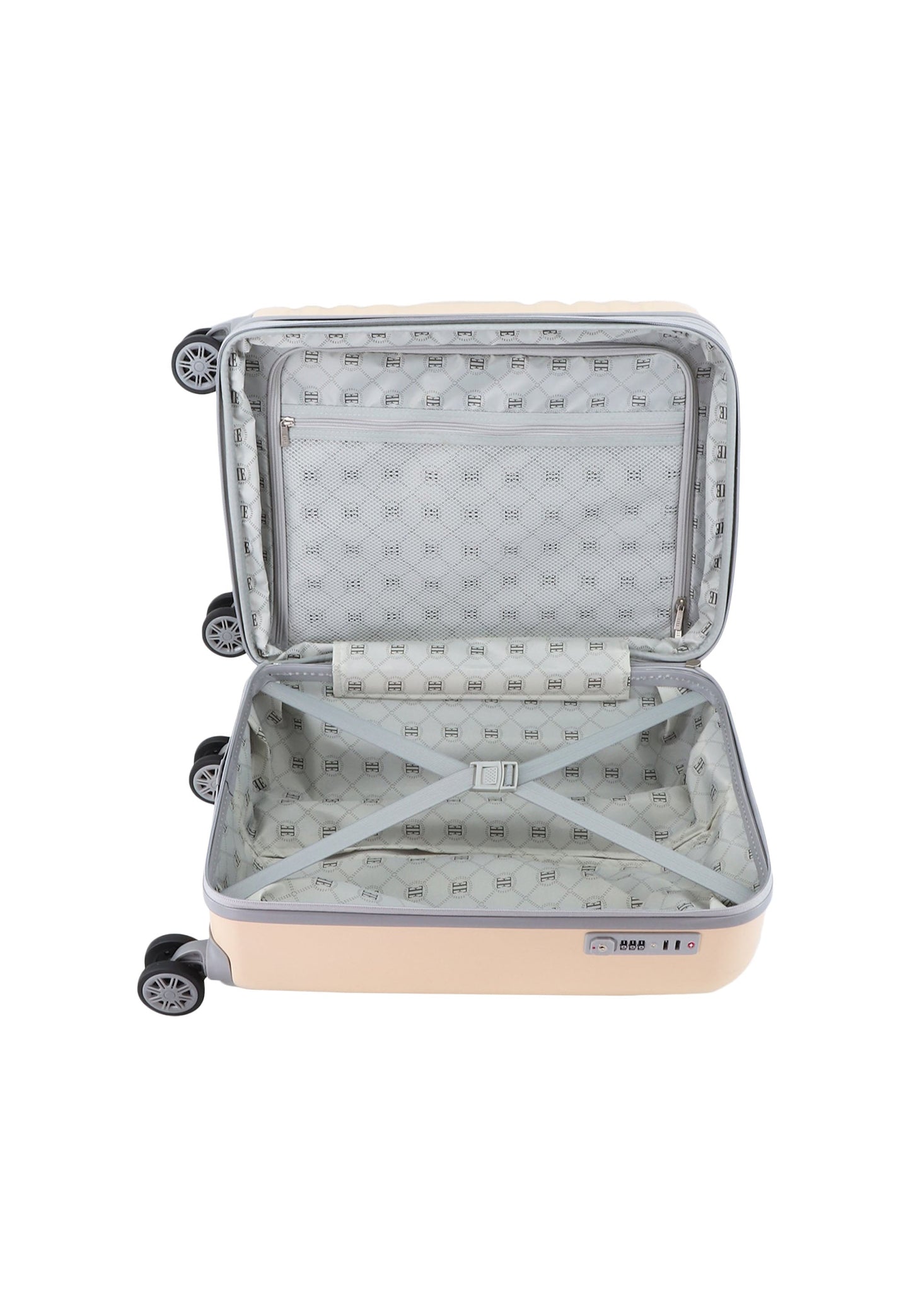 ELLE Debossed Handgepäck Hartschalenkoffer / Trolley / Reisekoffer (Small) Rosa