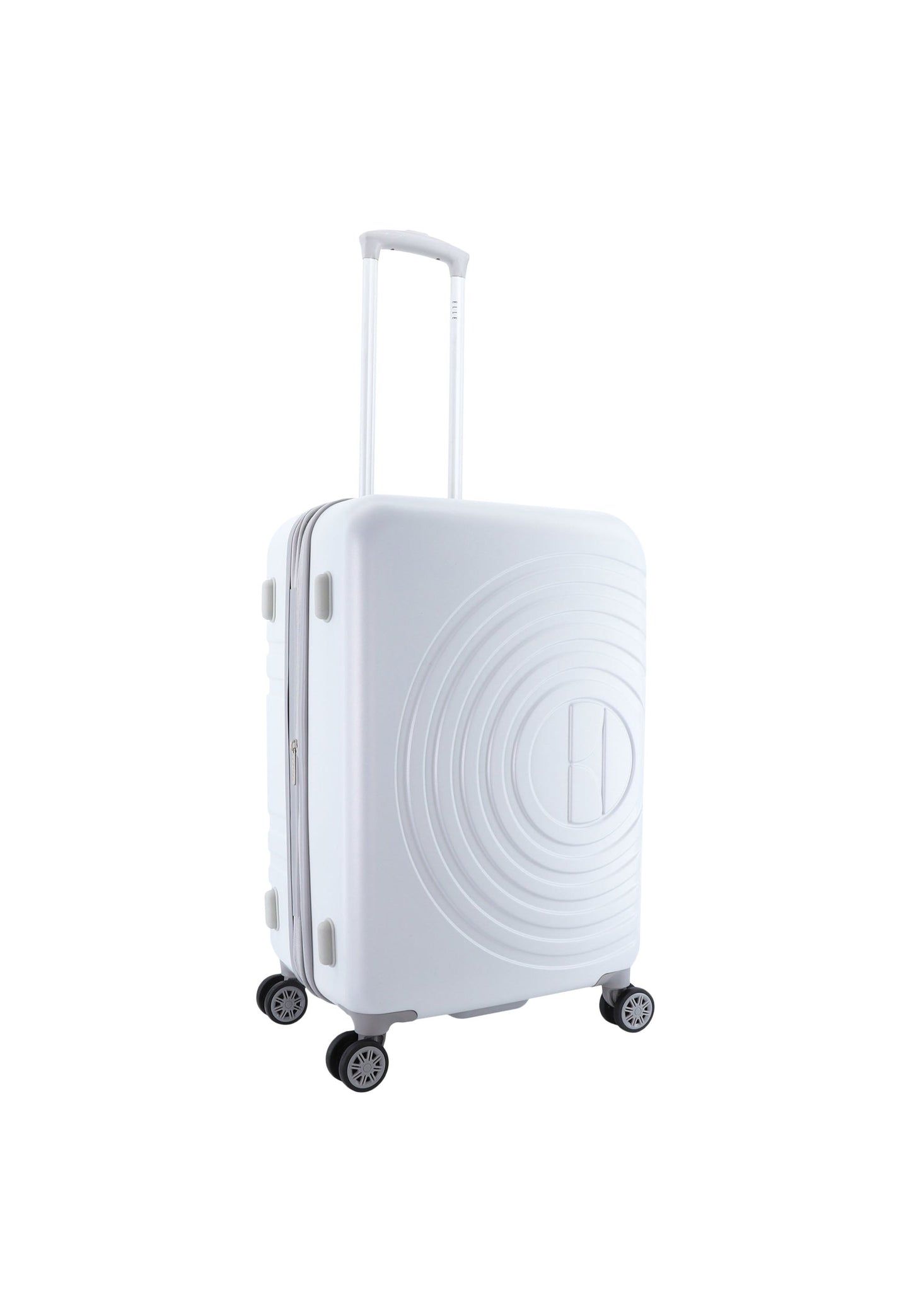 ELLE Debossed Hartschalenkoffer / Trolley / Reisekoffer (Medium) Weiß