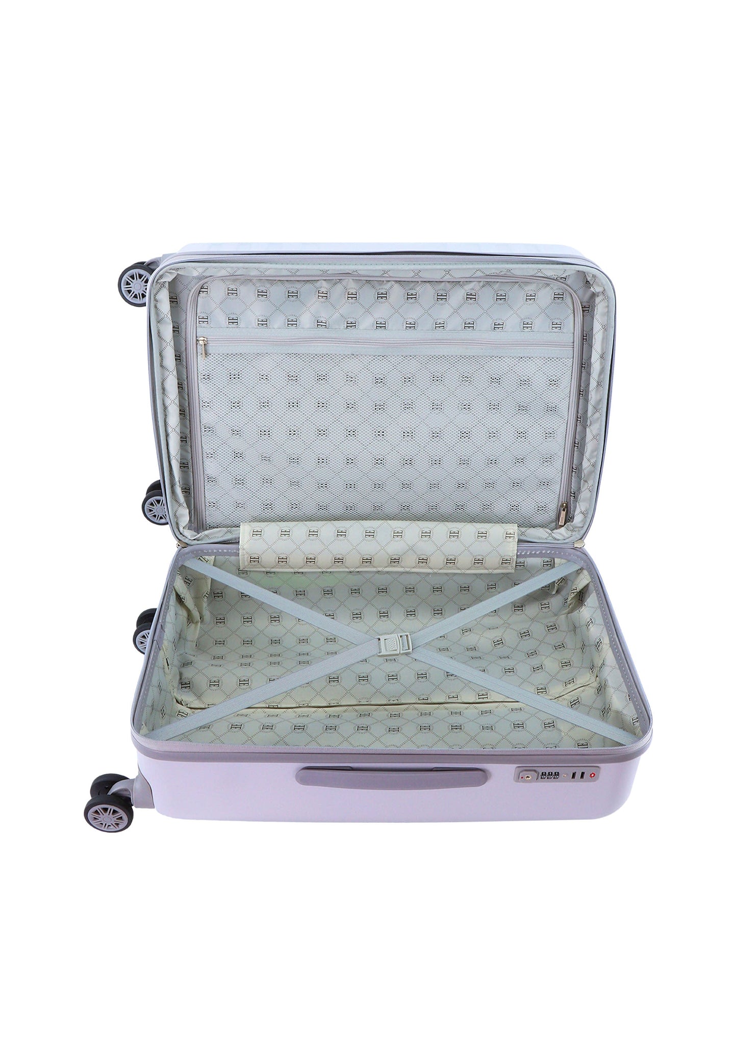 ELLE Debossed Hartschalenkoffer / Trolley / Reisekoffer (Medium) Lila