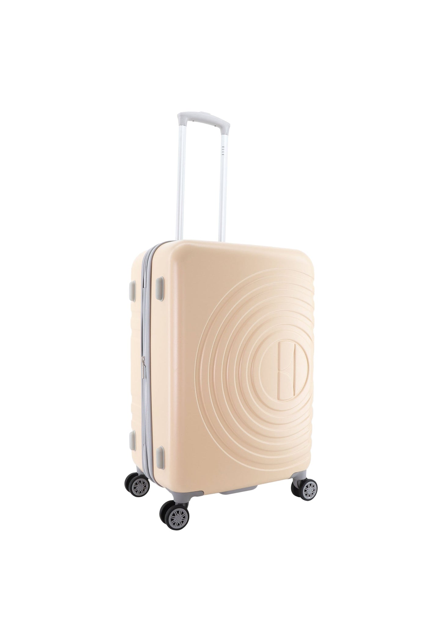 ELLE Debossed Hartschalenkoffer / Trolley / Reisekoffer (Medium) Rosa
