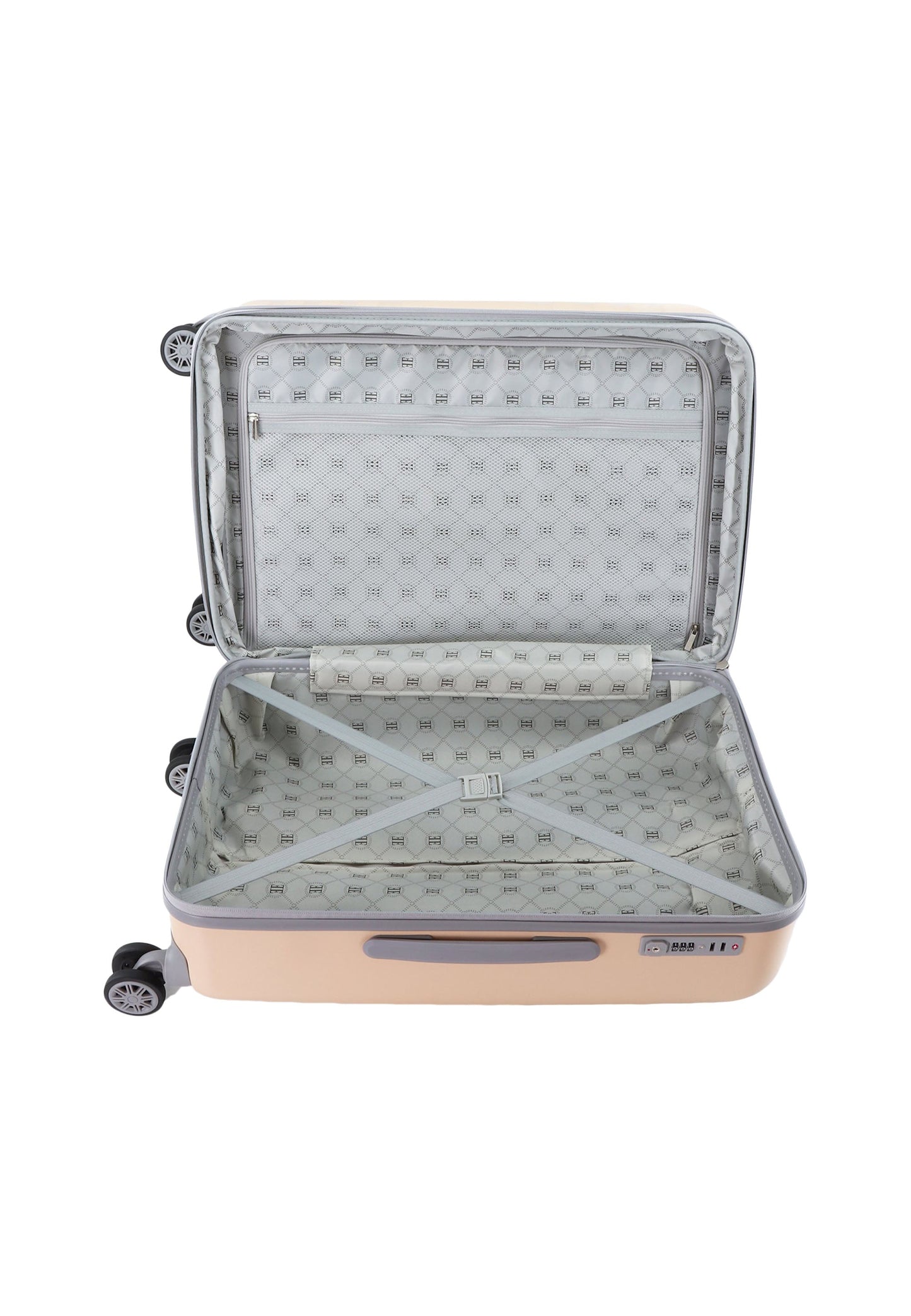 ELLE Debossed Hartschalenkoffer / Trolley / Reisekoffer (Medium) Rosa