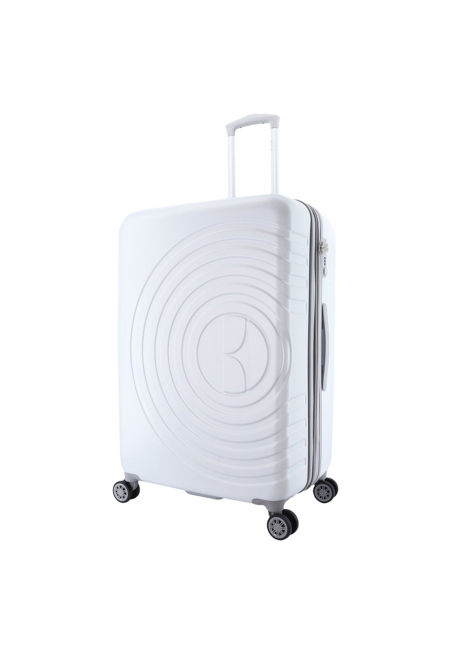 ELLE Debossed Hartschalen-Kofferset / Trolley-Set / Reisekofferset (S/M/L) Weiß