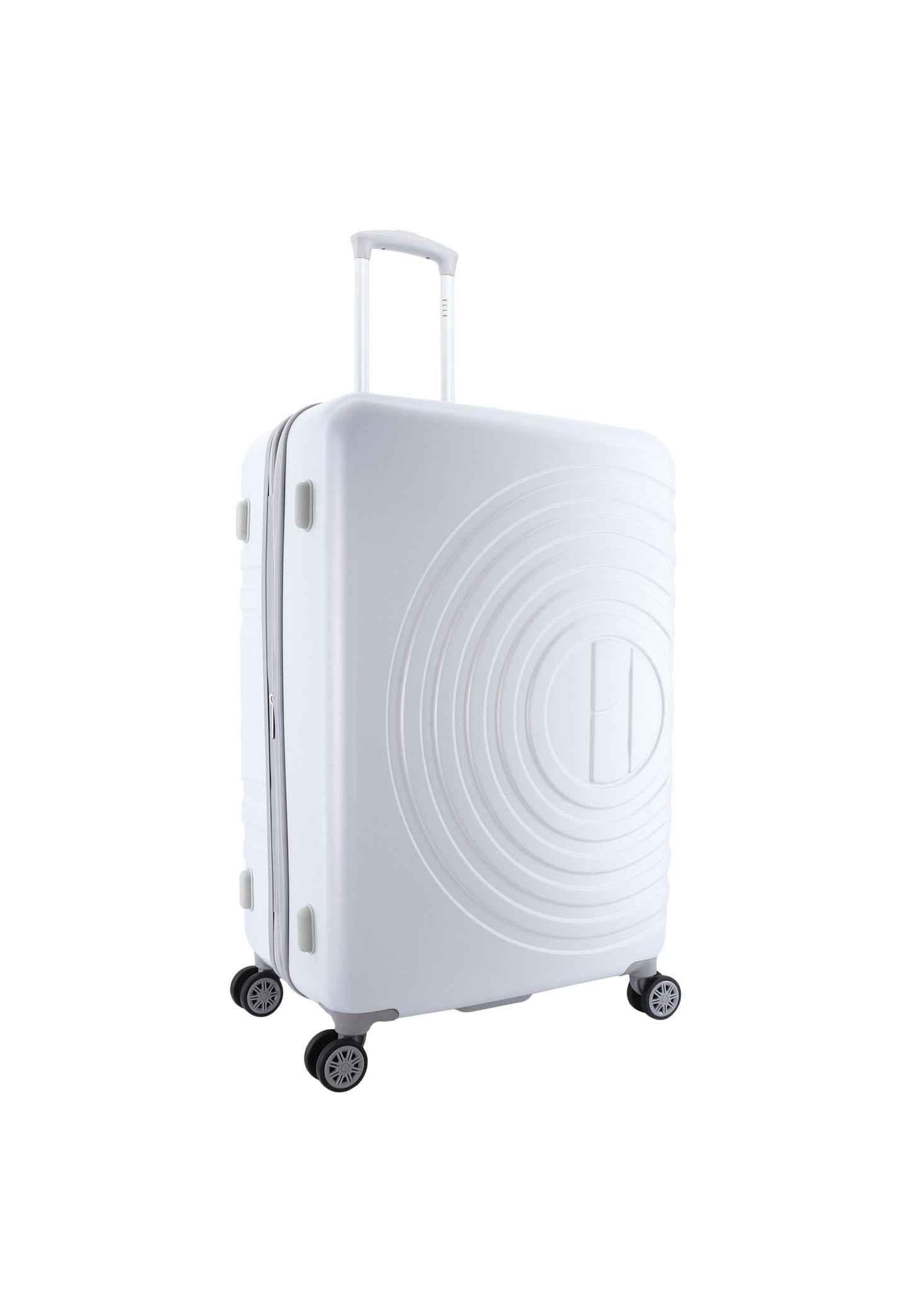 ELLE Debossed Hartschalenkoffer / Trolley / Reisekoffer (Large) Weiß