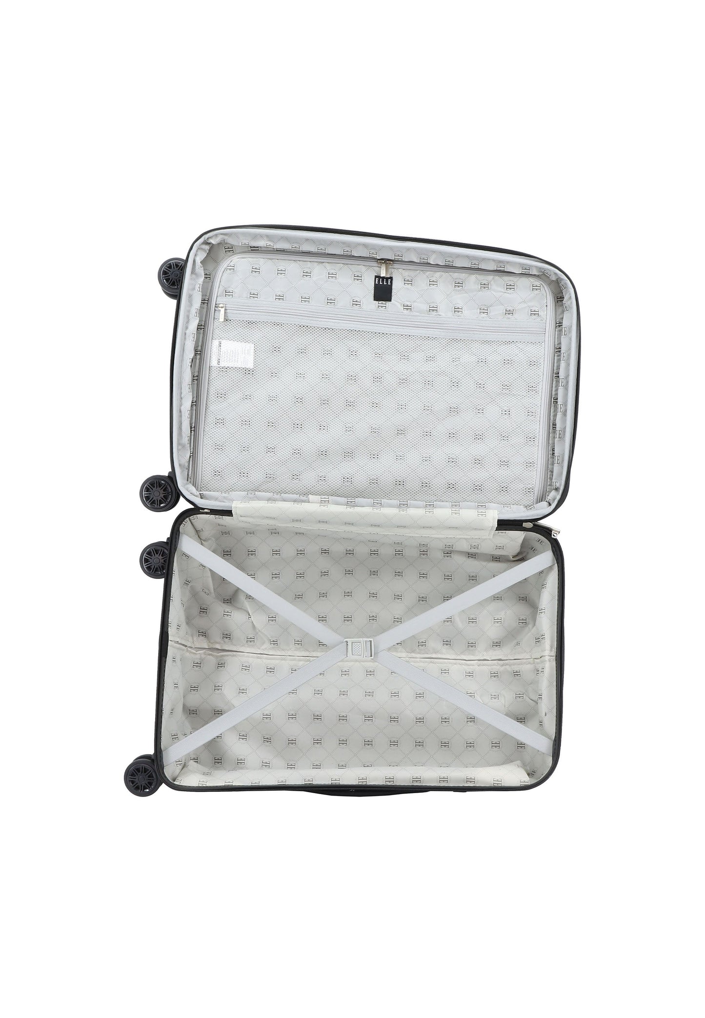 ELLE Floret Hartschalenkoffer / Trolley / Reisekoffer (Medium) Schwarz