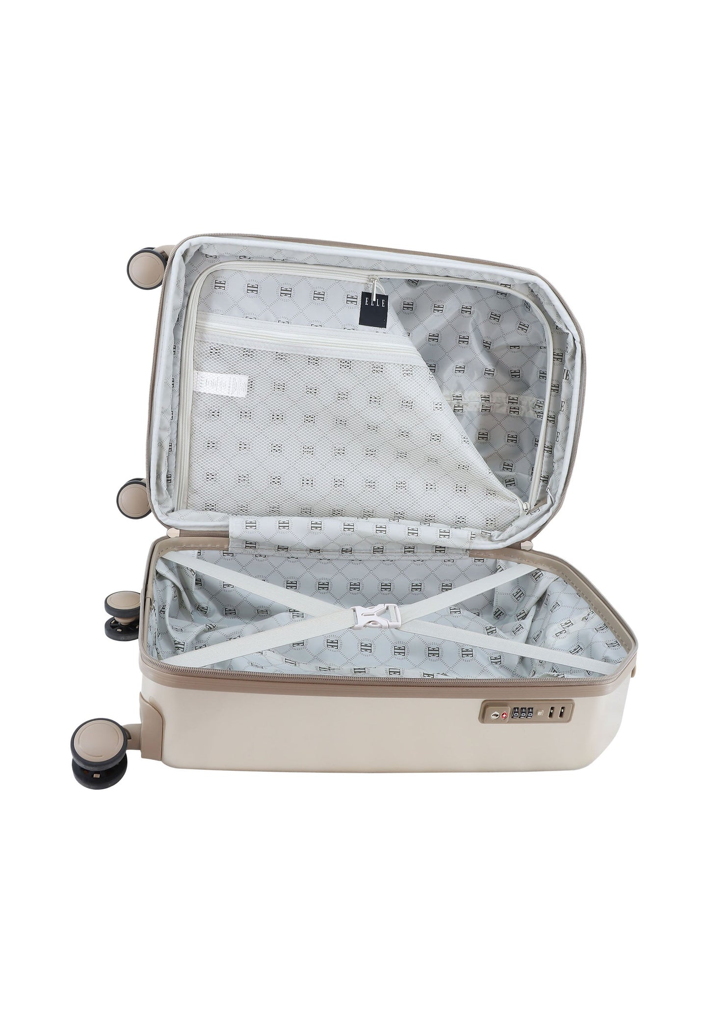ELLE Diamond Handgepäck Hartschalenkoffer / Trolley / Reisekoffer (Small) Taupe