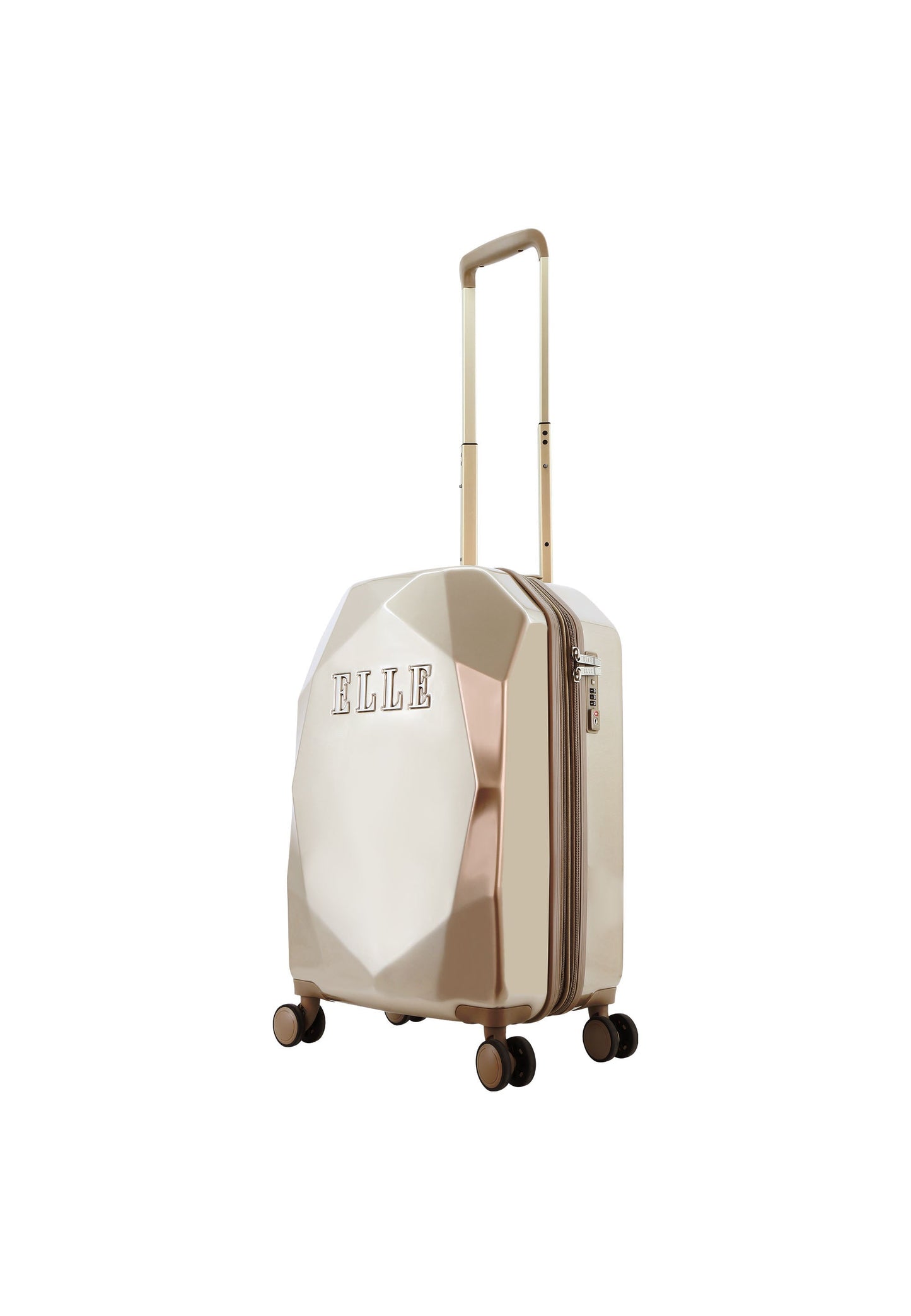 ELLE Diamond Handgepäck Hartschalenkoffer / Trolley / Reisekoffer (Small) Taupe