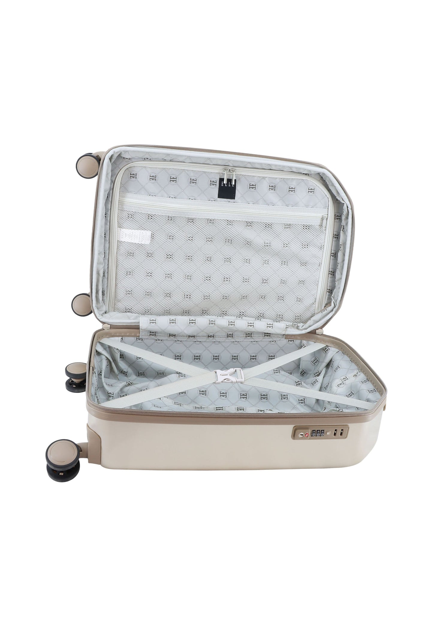 ELLE Diamond Handgepäck Hartschalenkoffer / Trolley / Reisekoffer (Small) Taupe