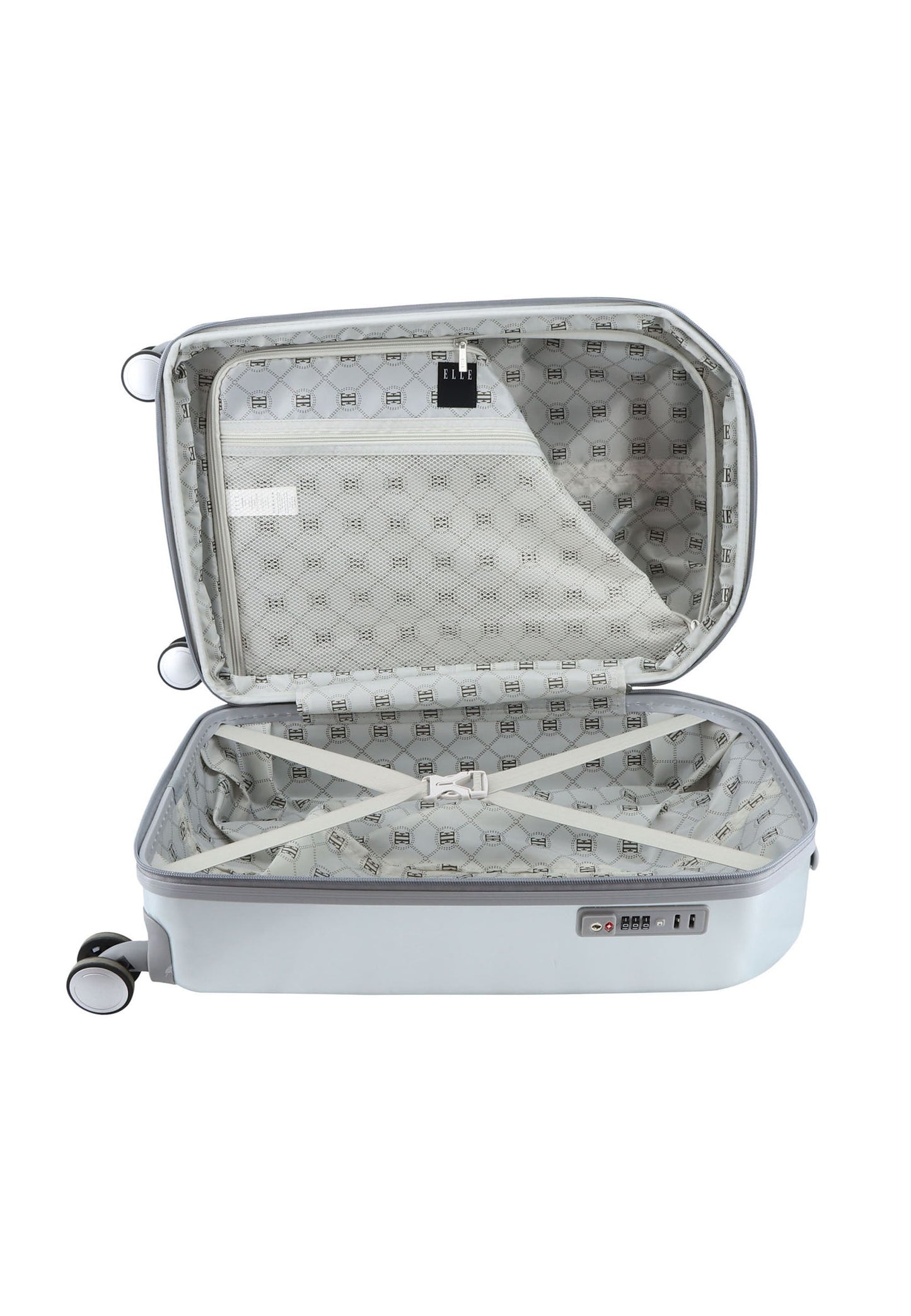 ELLE Diamond Handgepäck Hartschalenkoffer / Trolley / Reisekoffer (Small) Silber