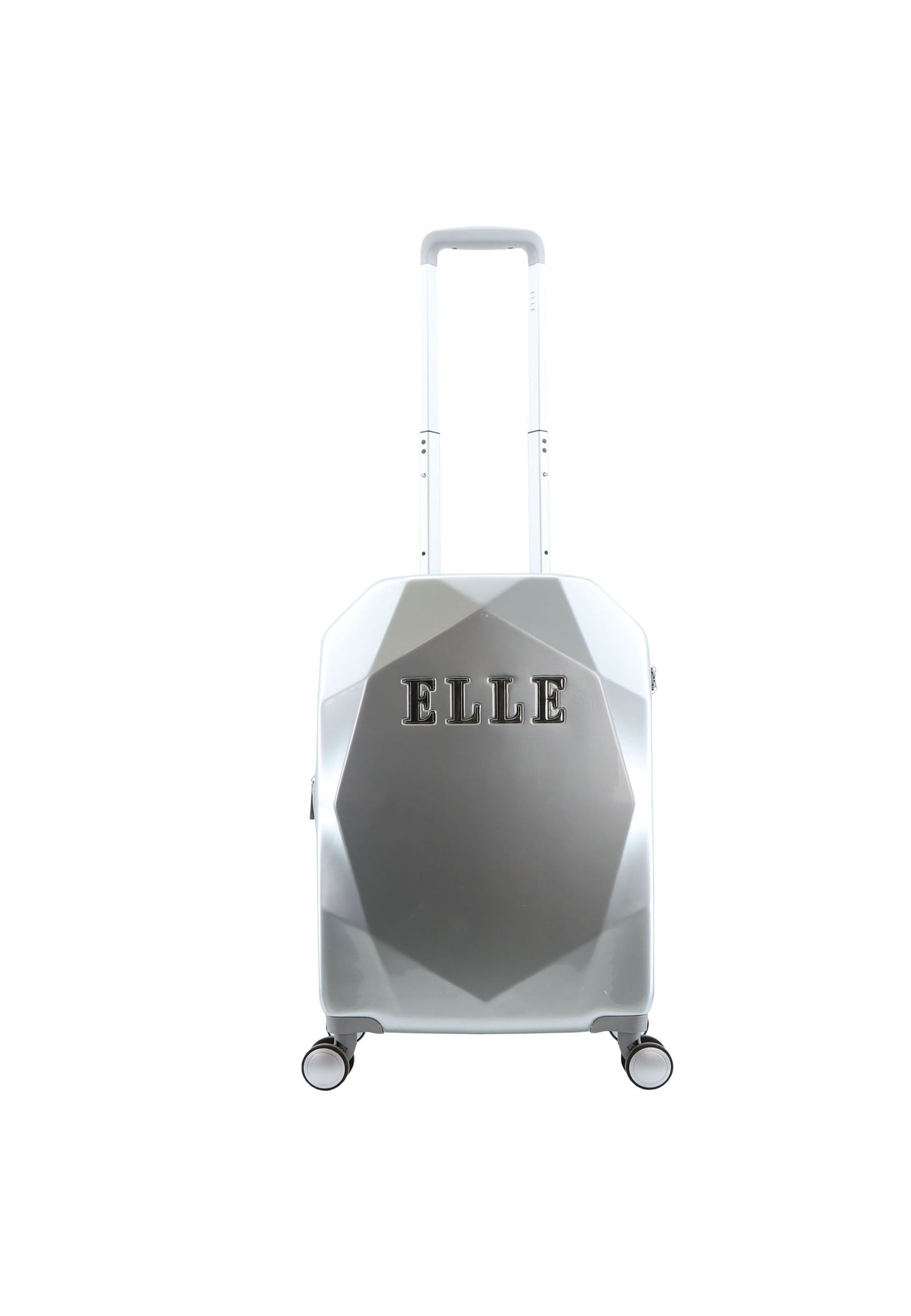 ELLE Diamond Hartschalen-Kofferset / Trolley-Set / Reisekofferset (S/M/L) Silber