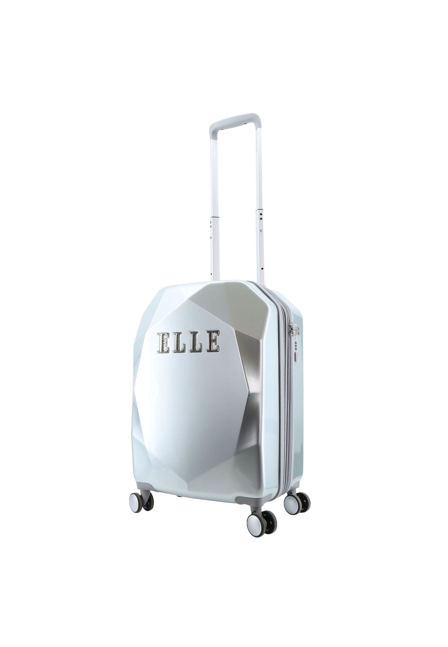 ELLE Diamond Handgepäck Hartschalenkoffer / Trolley / Reisekoffer (Small) Silber