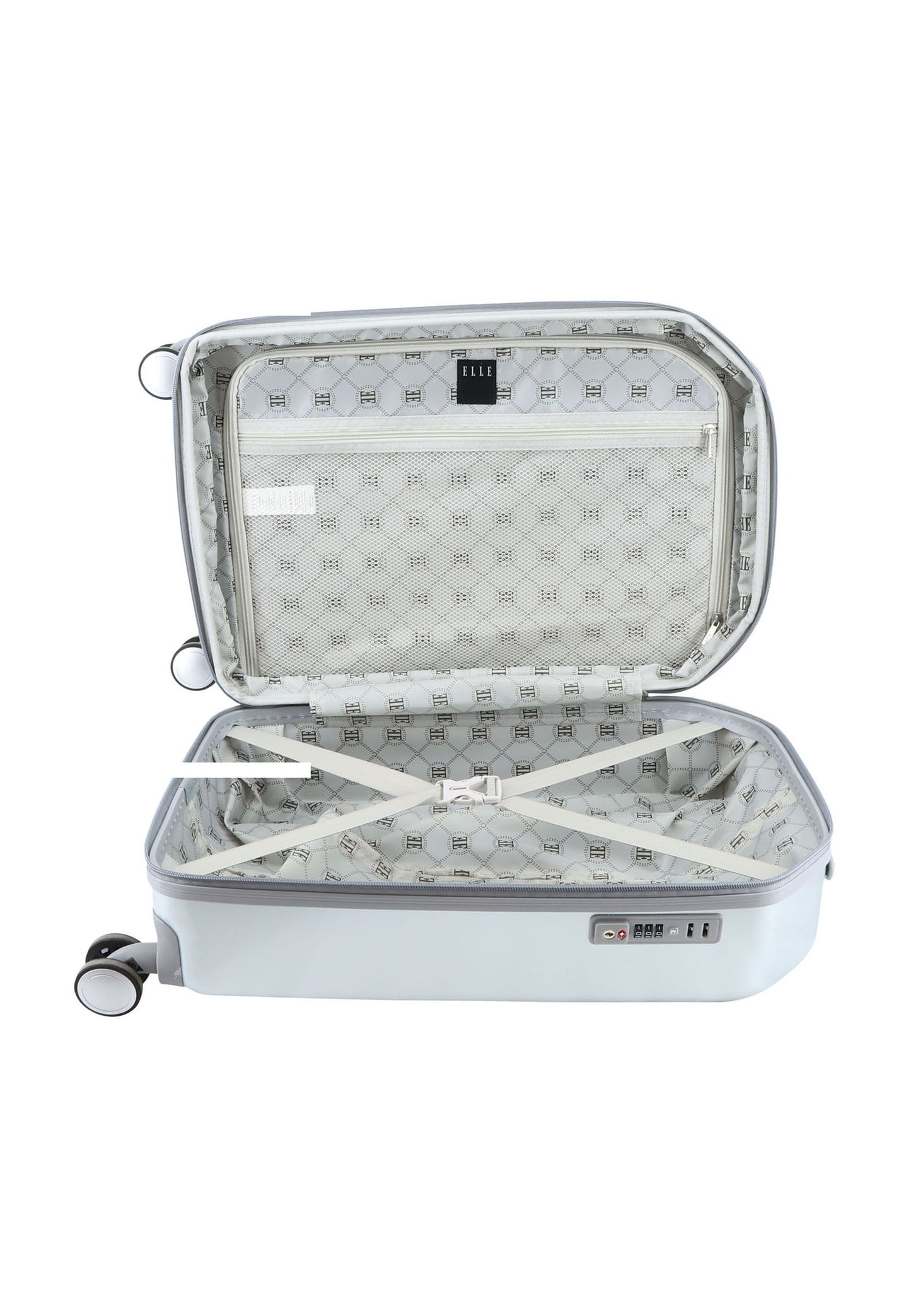 ELLE Diamond Handgepäck Hartschalenkoffer / Trolley / Reisekoffer (Small) Silber