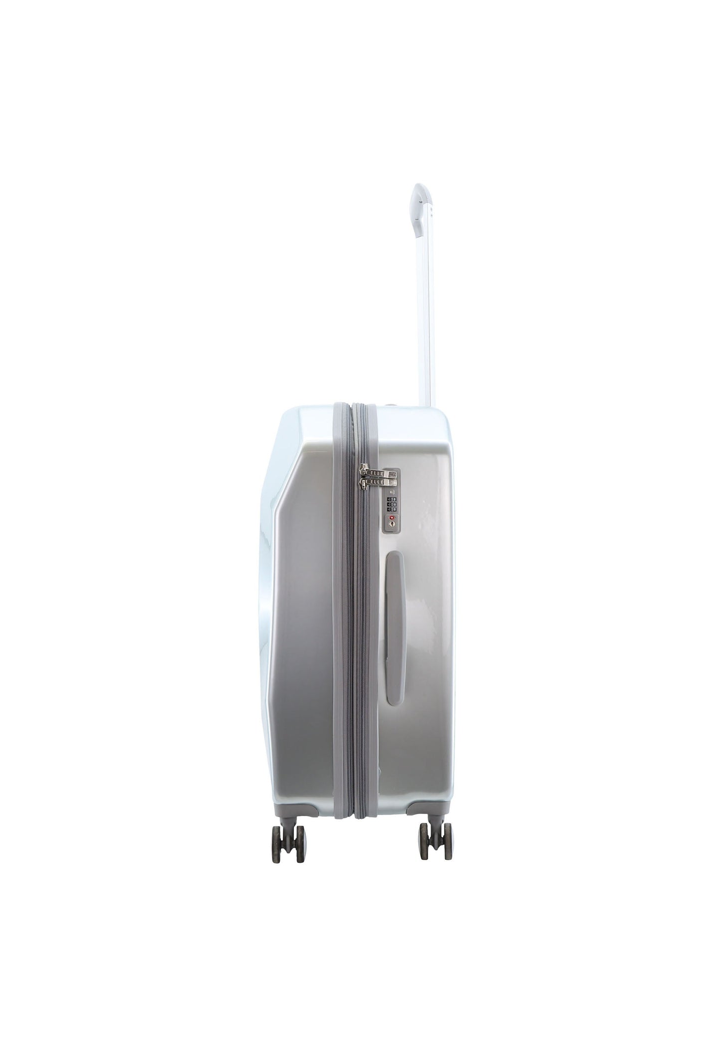 ELLE Diamond Hartschalenkoffer / Trolley / Reisekoffer (Medium) Silber
