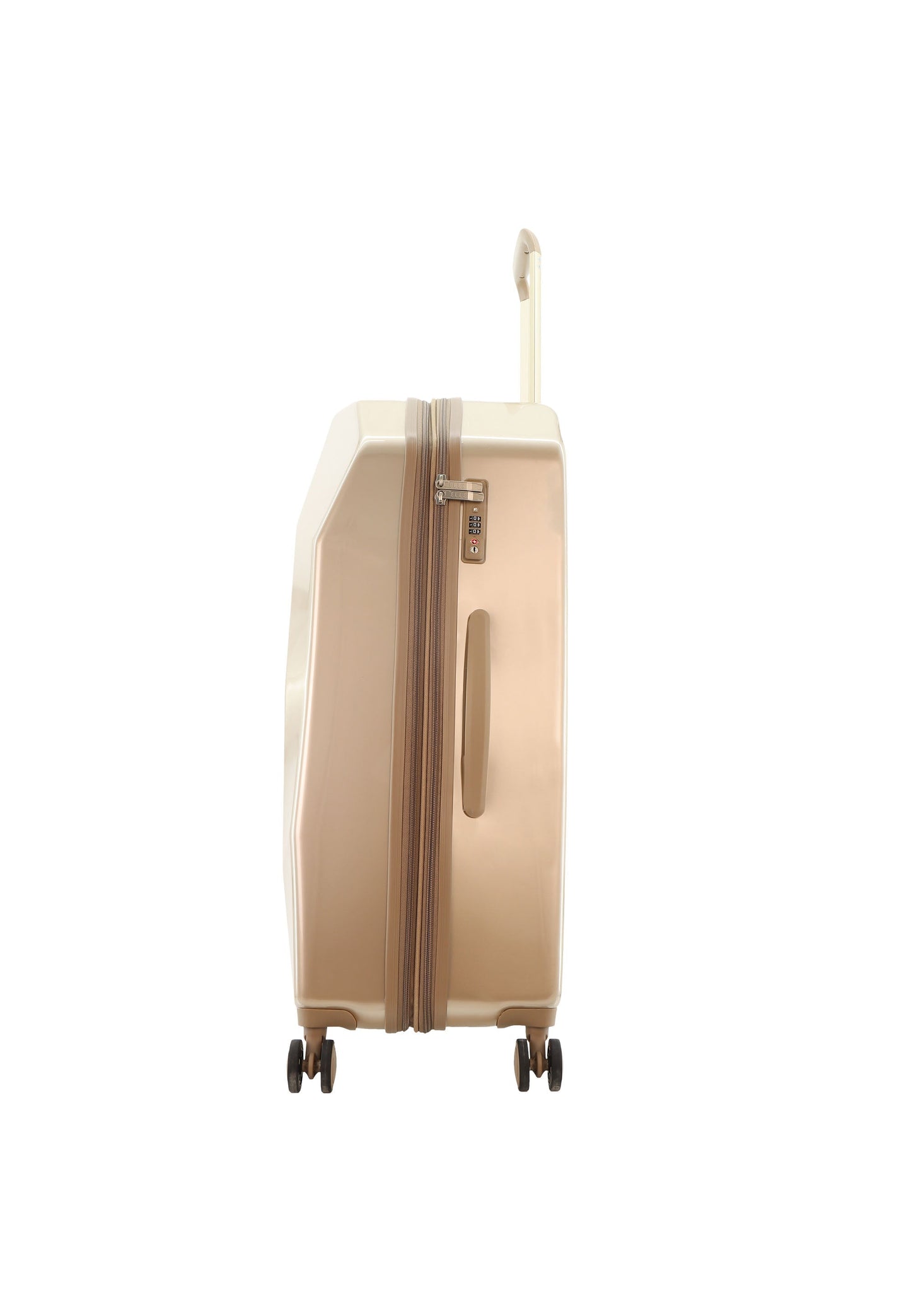 ELLE Diamond Hartschalenkoffer / Trolley / Reisekoffer (Large) Taupe