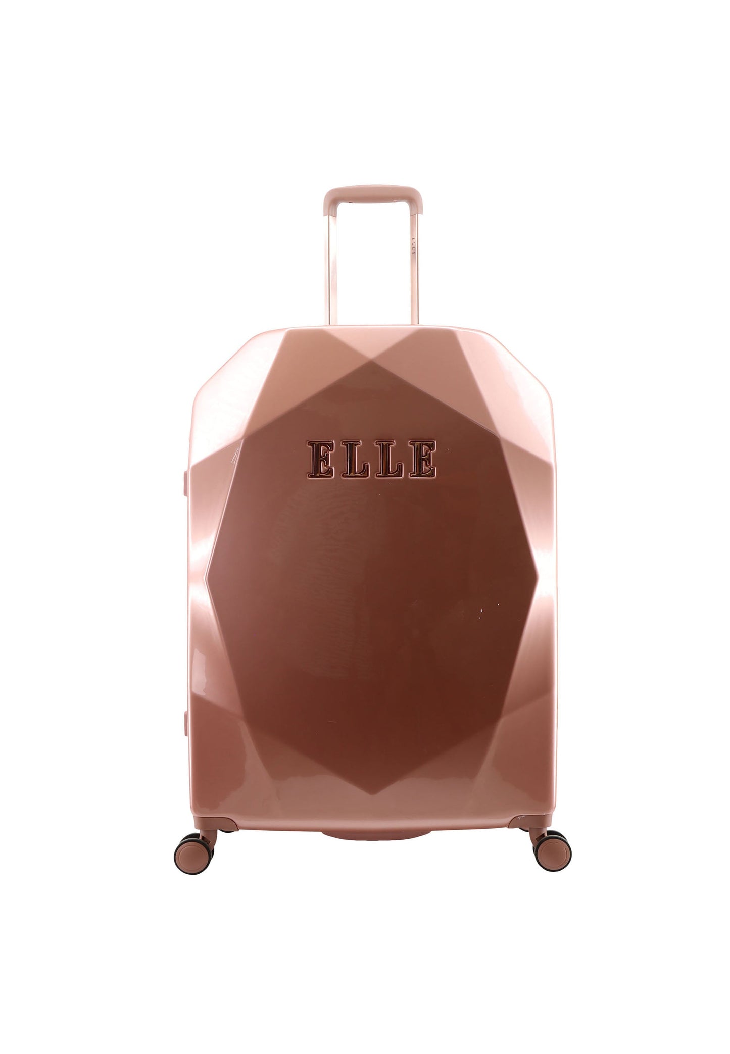 ELLE Diamond Hartschalenkoffer / Trolley / Reisekoffer (Large) Roségold