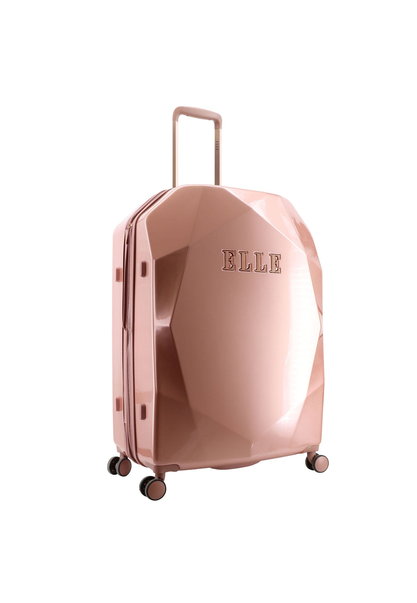 ELLE Diamond Hartschalenkoffer / Trolley / Reisekoffer (Large) Roségold