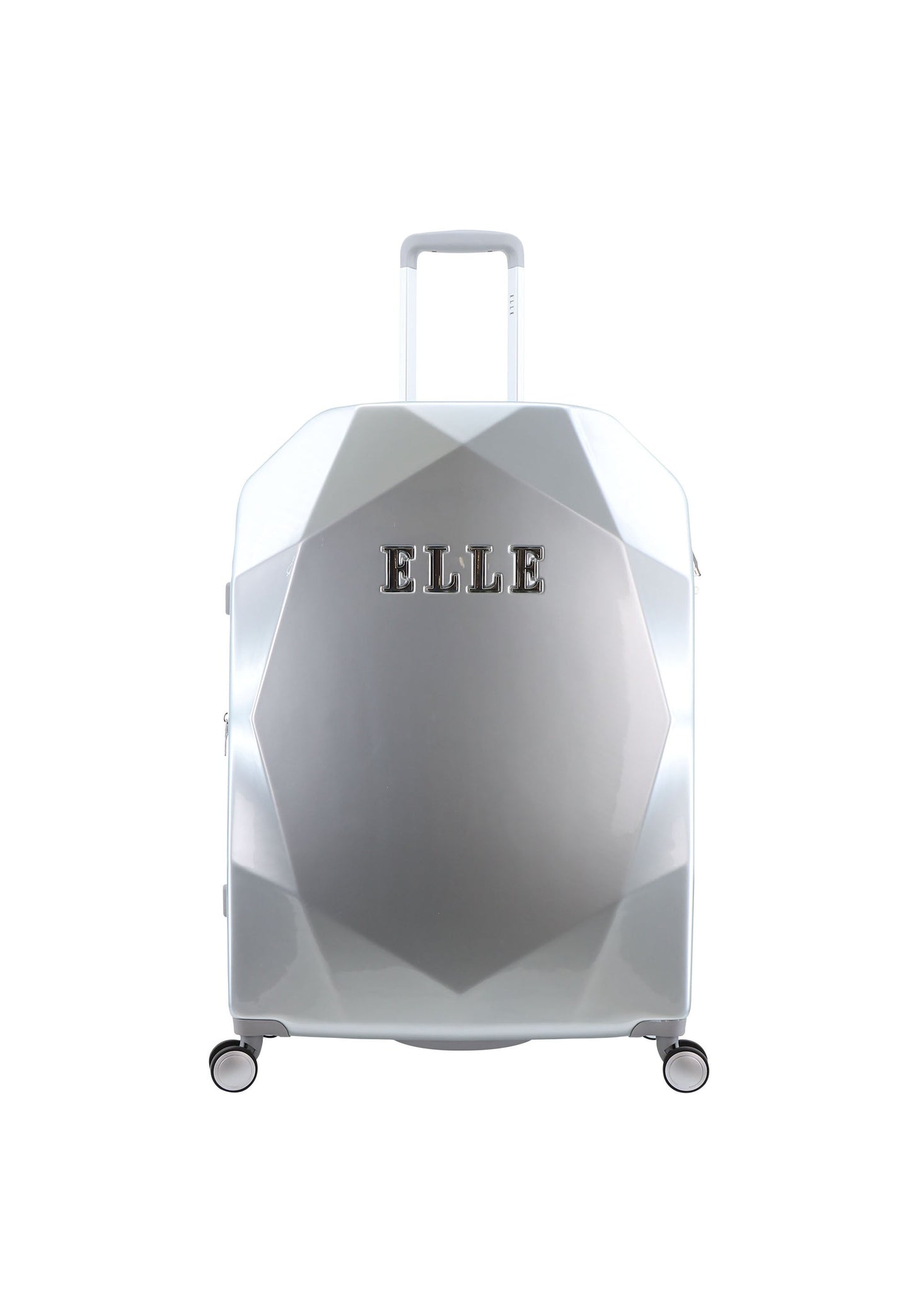 ELLE Diamond Hartschalenkoffer / Trolley / Reisekoffer (Large) Silber