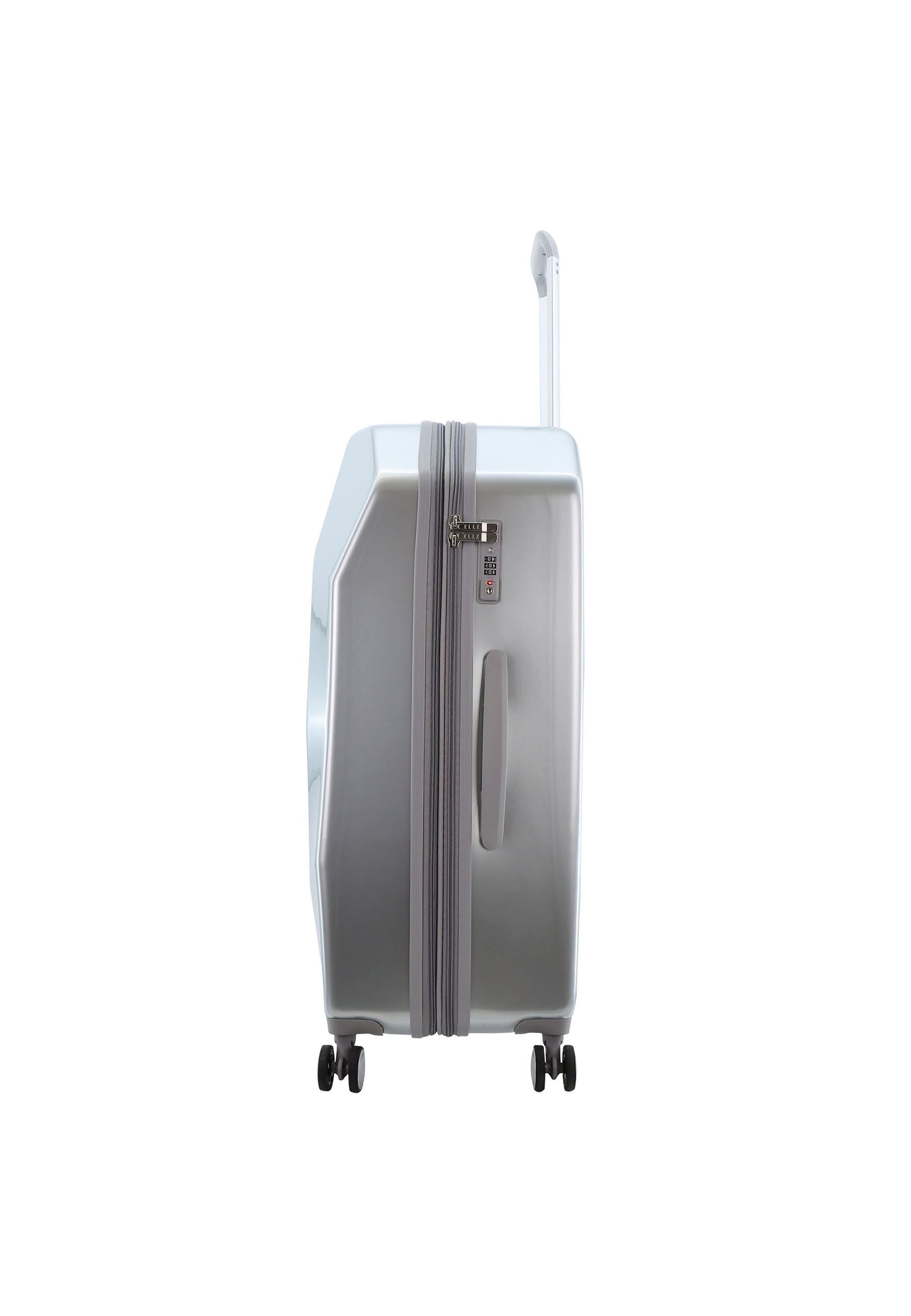 ELLE Diamond Hartschalenkoffer / Trolley / Reisekoffer (Large) Silber