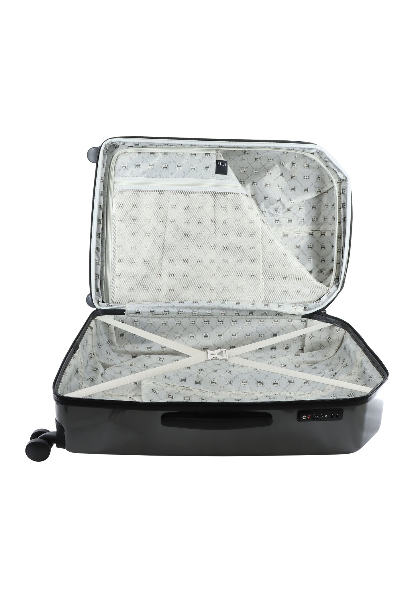 ELLE Diamond Hartschalenkoffer / Trolley / Reisekoffer (Large) Anthrazit