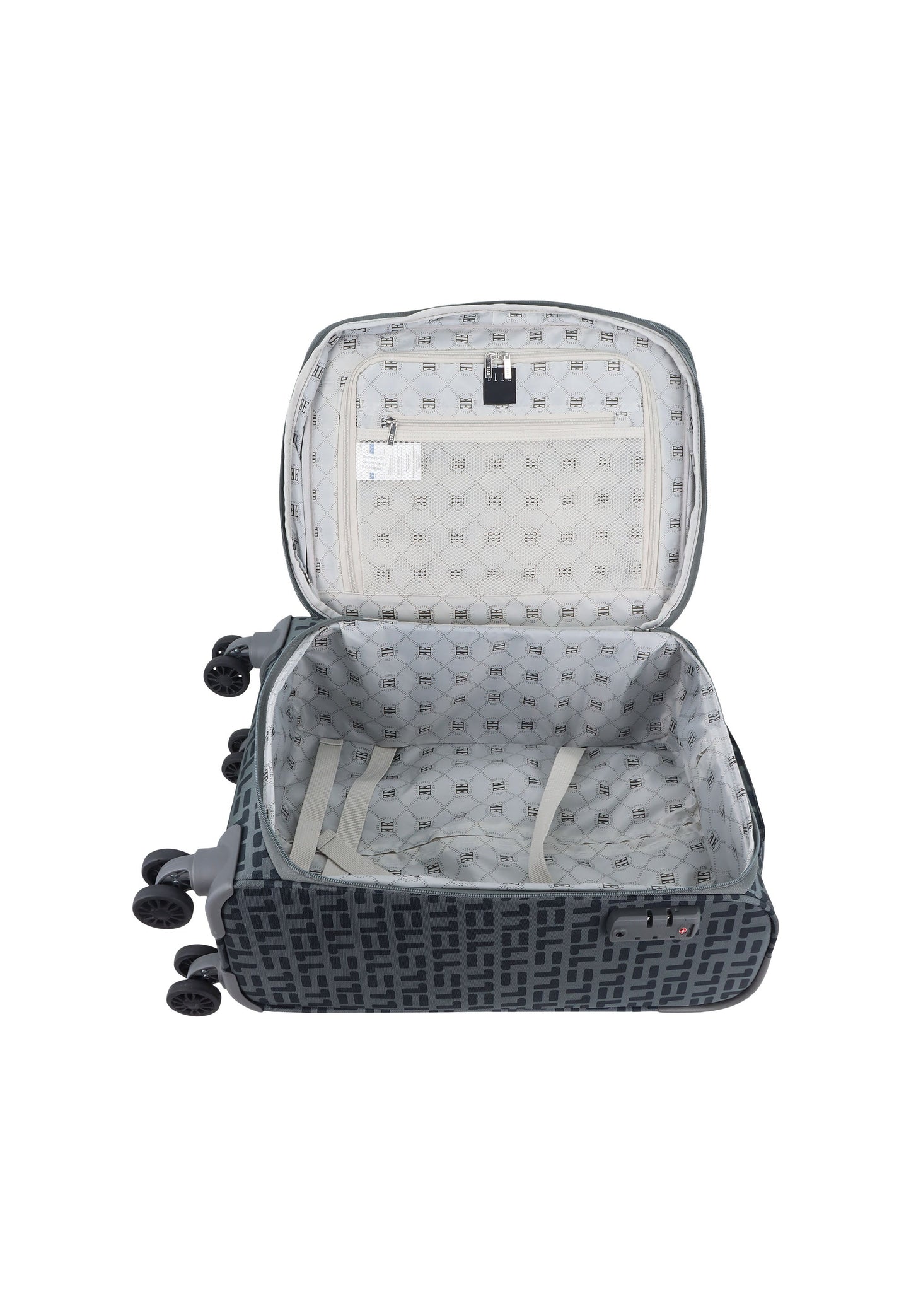 ELLE Couture Handgepäck Weichschalenkoffer / Trolley / Reisekoffer (Small) Grau