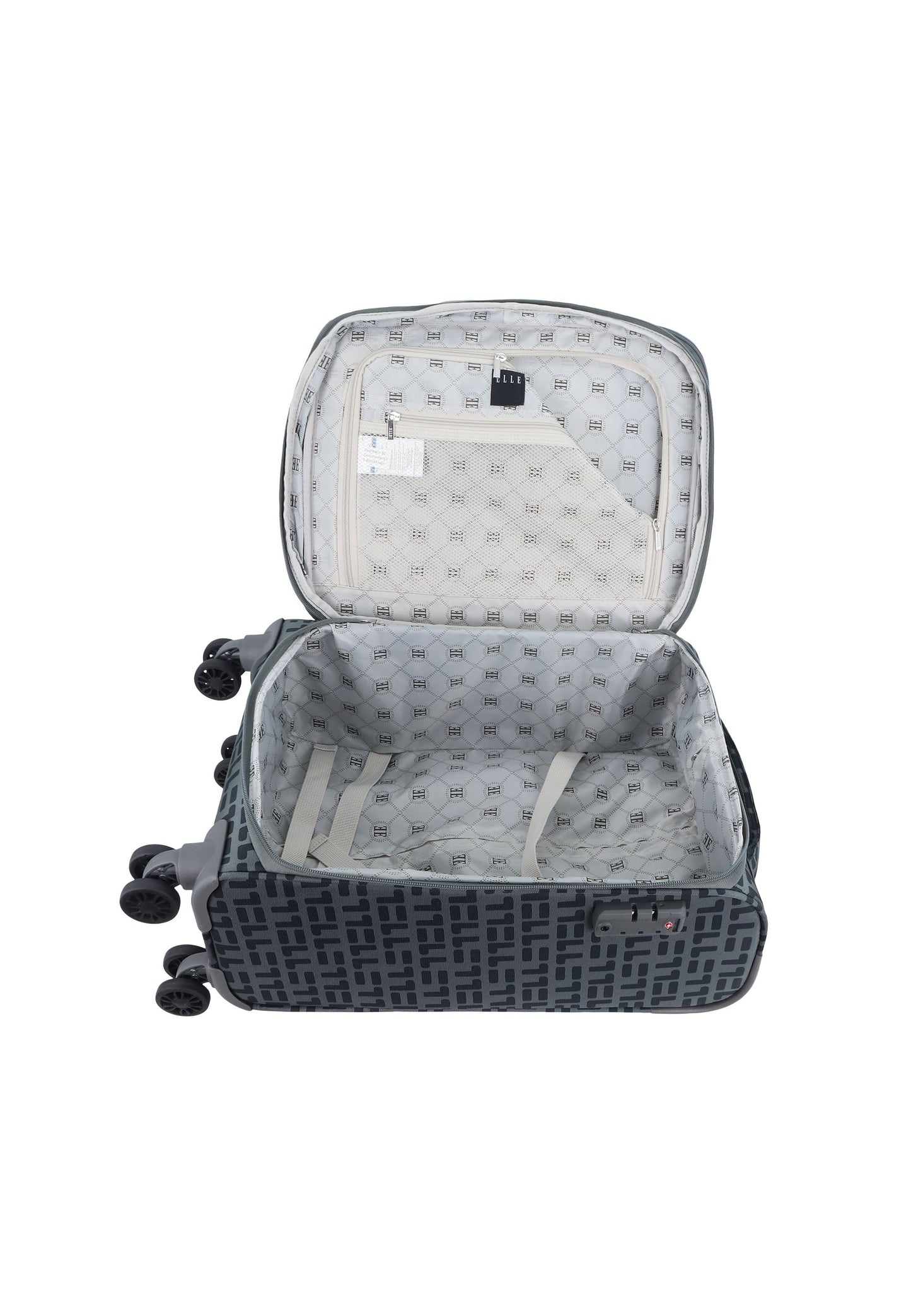 ELLE Couture Handgepäck Weichschalenkoffer / Trolley / Reisekoffer (Small) Grau
