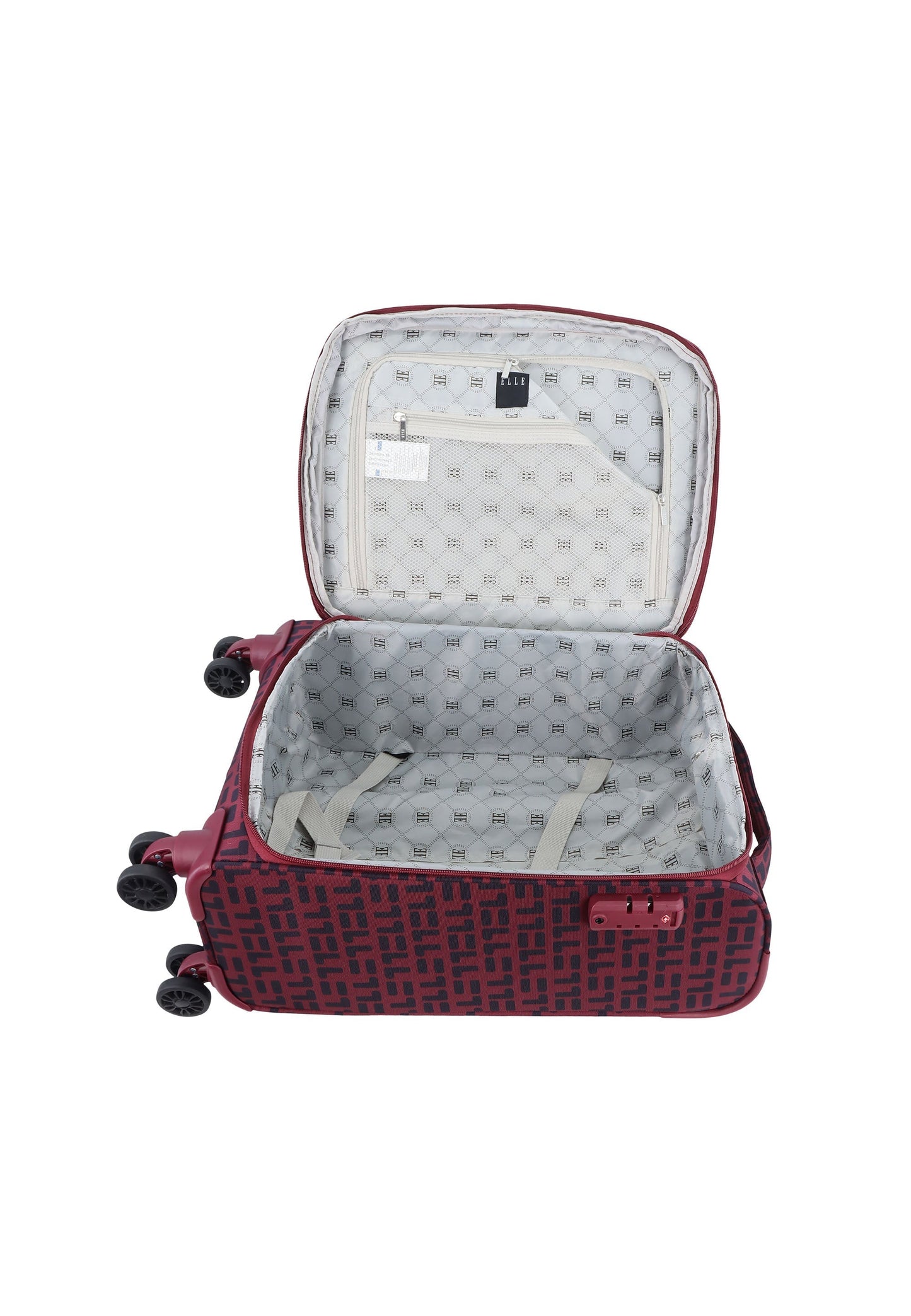 ELLE Couture Handgepäck Weichschalenkoffer / Trolley / Reisekoffer (Small) Rot