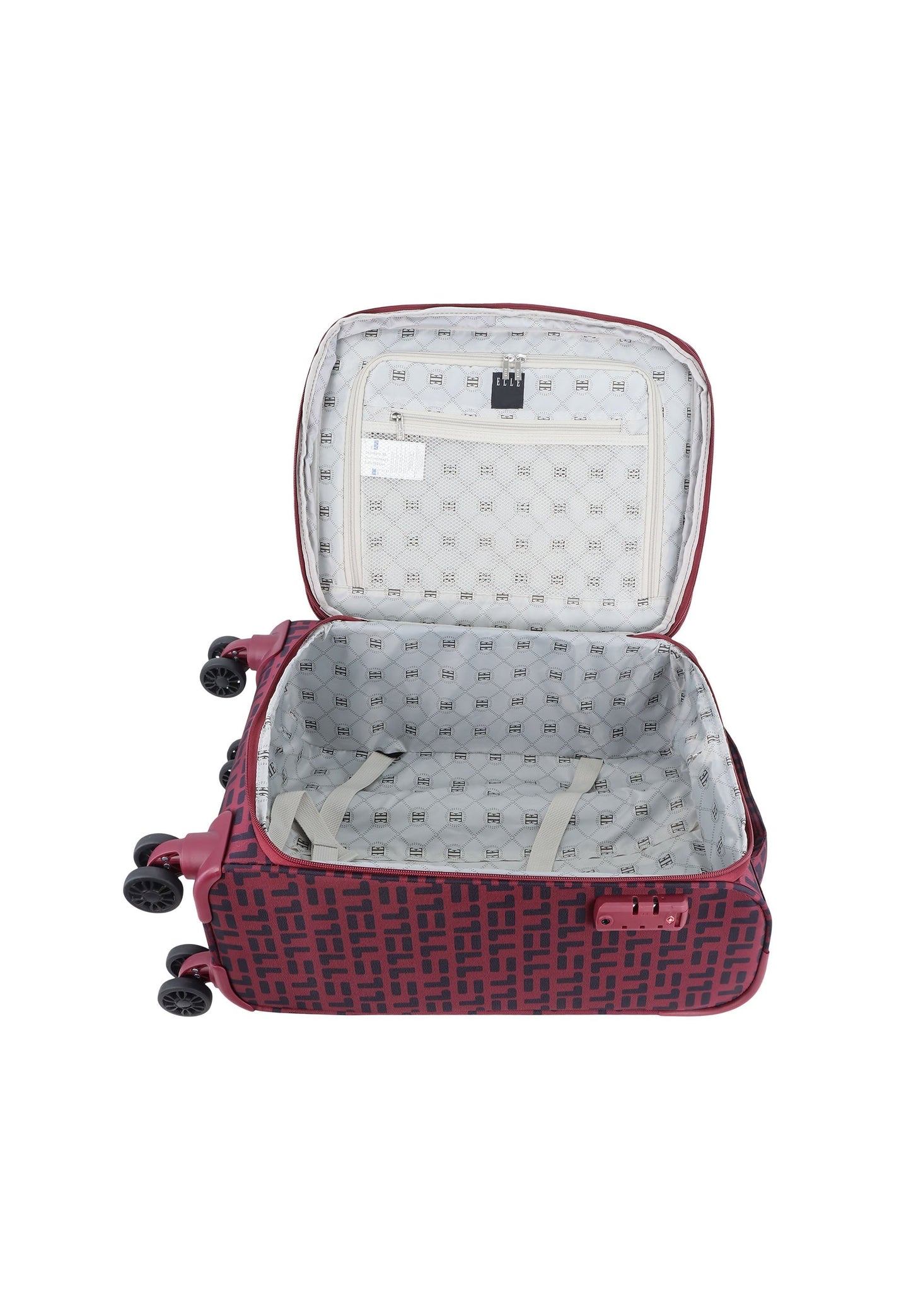ELLE Couture Handgepäck Weichschalenkoffer / Trolley / Reisekoffer (Small) Rot