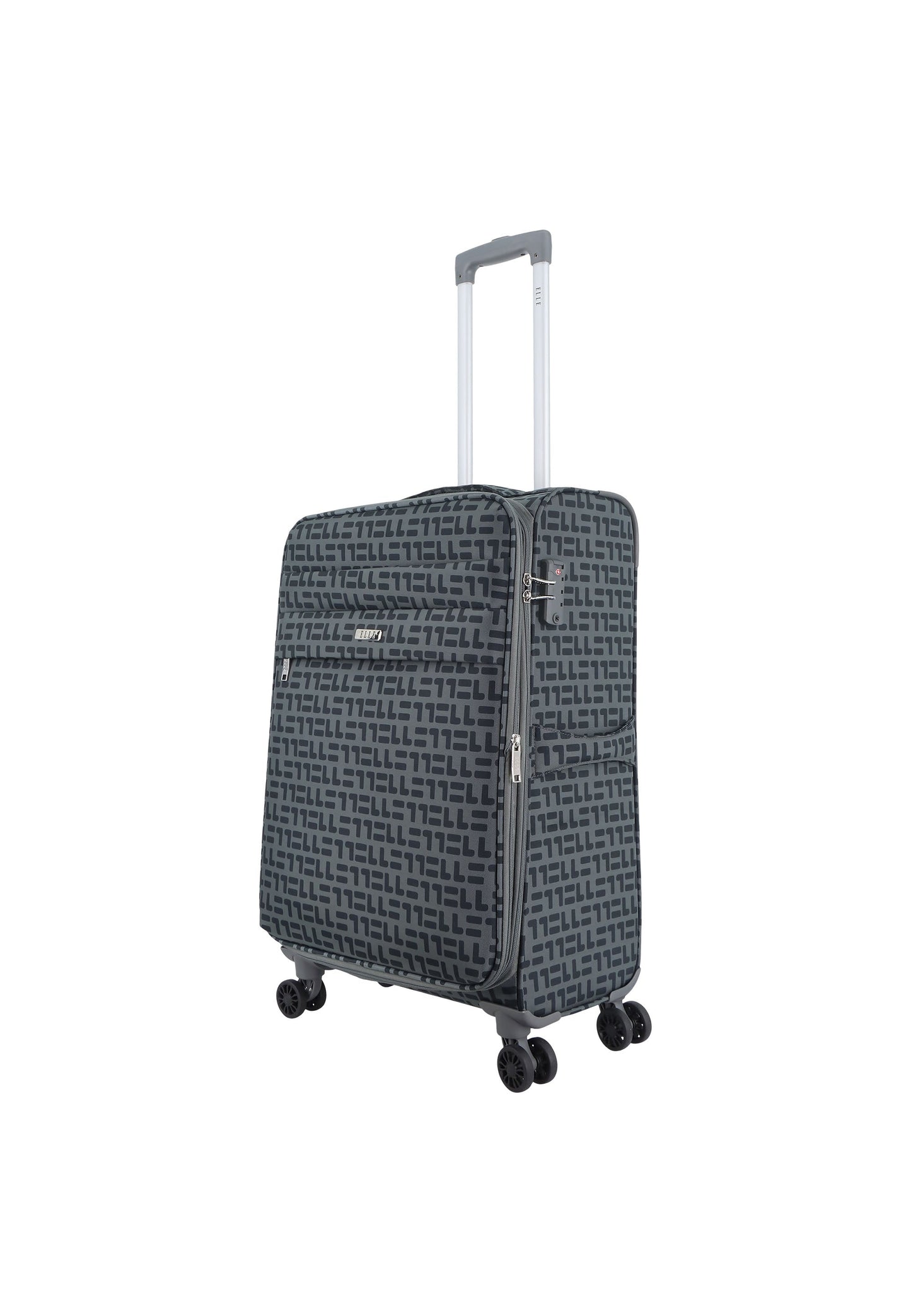 ELLE Couture Weichschalenkoffer / Trolley / Reisekoffer (Medium) Grau