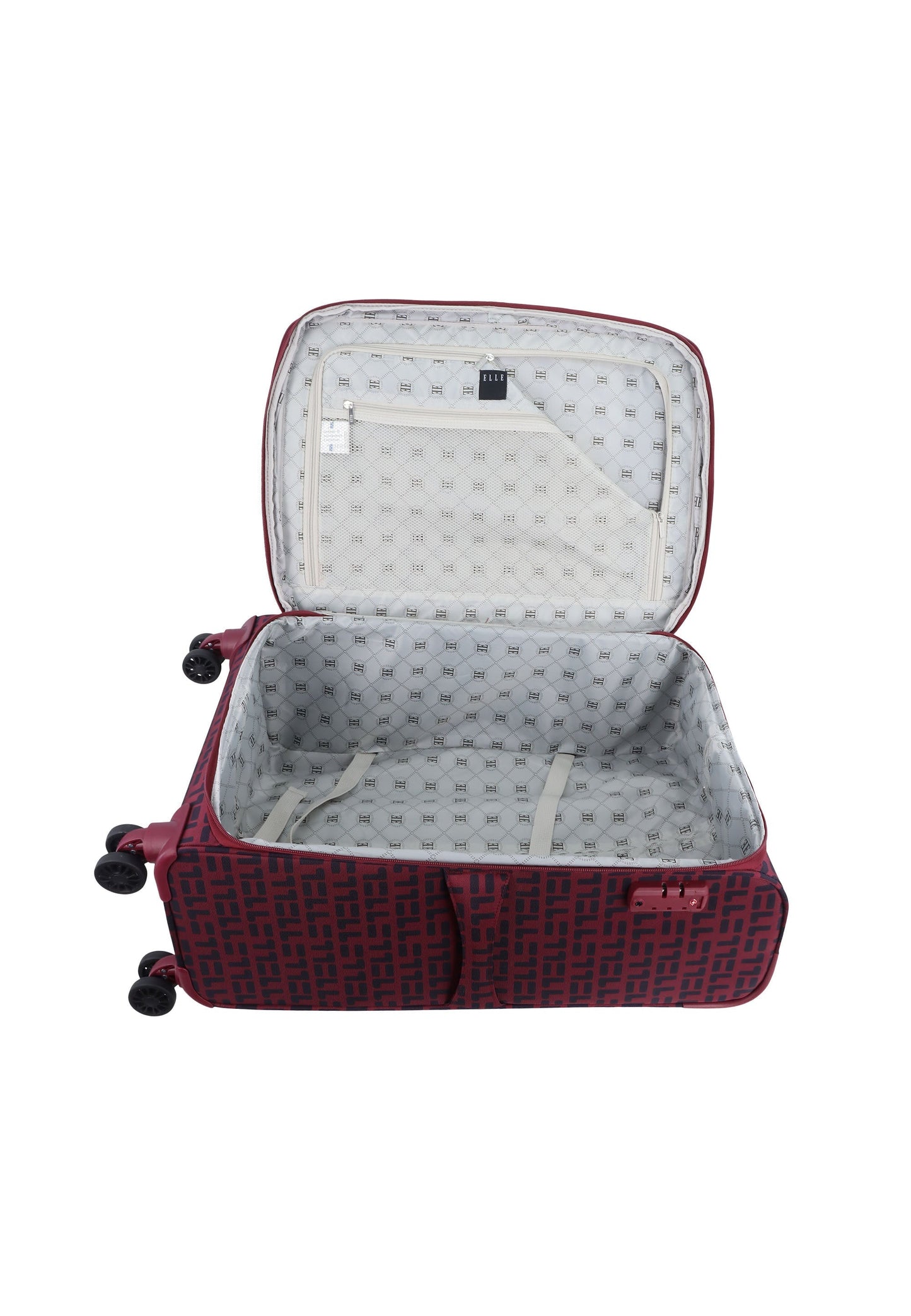 ELLE Couture Weichschalenkoffer / Trolley / Reisekoffer (Medium) Rot