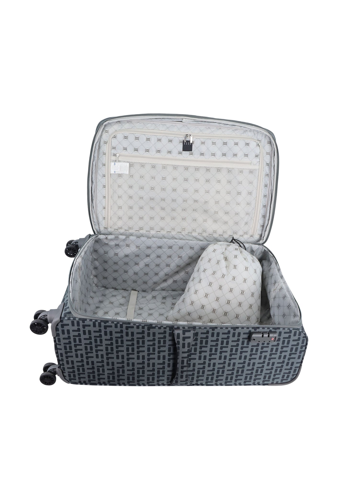ELLE Couture Weichschalenkoffer / Trolley / Reisekoffer (Large) Grau