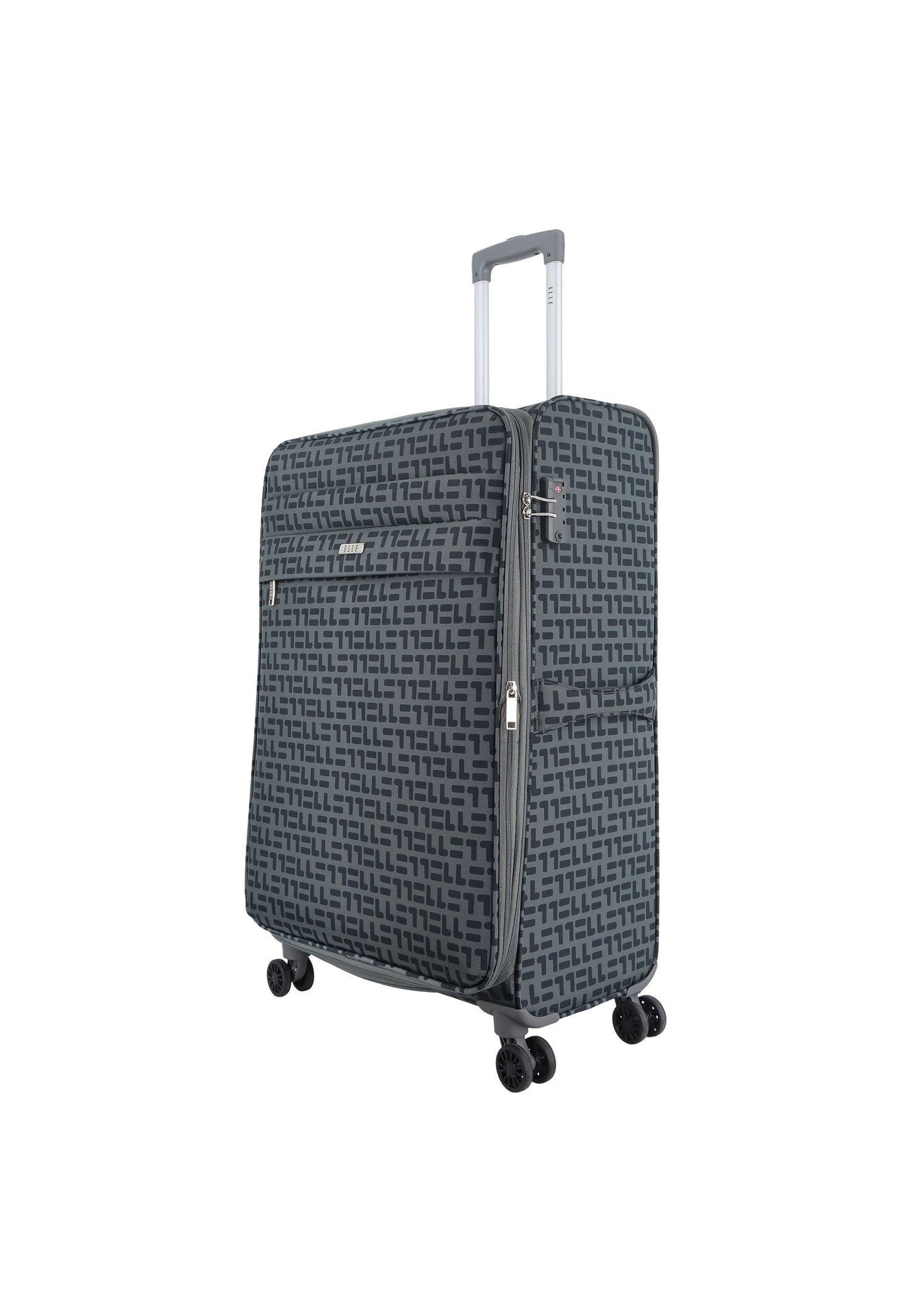ELLE Couture Weichschalen-Kofferset / Trolley-Set / Reisekofferset (S/M/L) Grau
