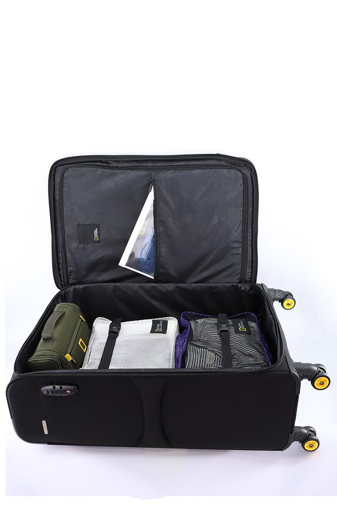 National Geographic Passage Stoff-Kofferset / Trolley-Set / Reisekofferset - (S/M/L) Schwarz